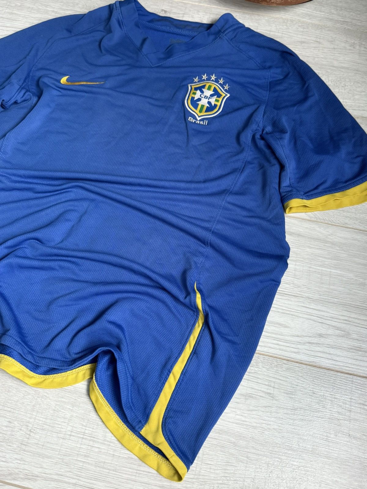 Nike × Vintage 🇧🇷 Vintage Nike Brazil Soccer Jersey 2008 shirt Size US L / EU 52-54 / 3 - 4 Thumbnail