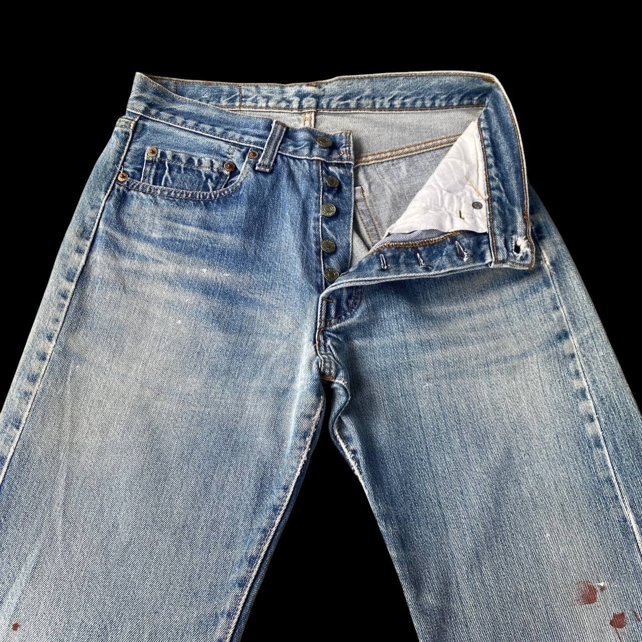 Levi's Vintage Clothing Rare 1970s Levi’s 501 Redline Selvedge Release Hem Button 6 Size US 28 / EU 44 - 10 Thumbnail