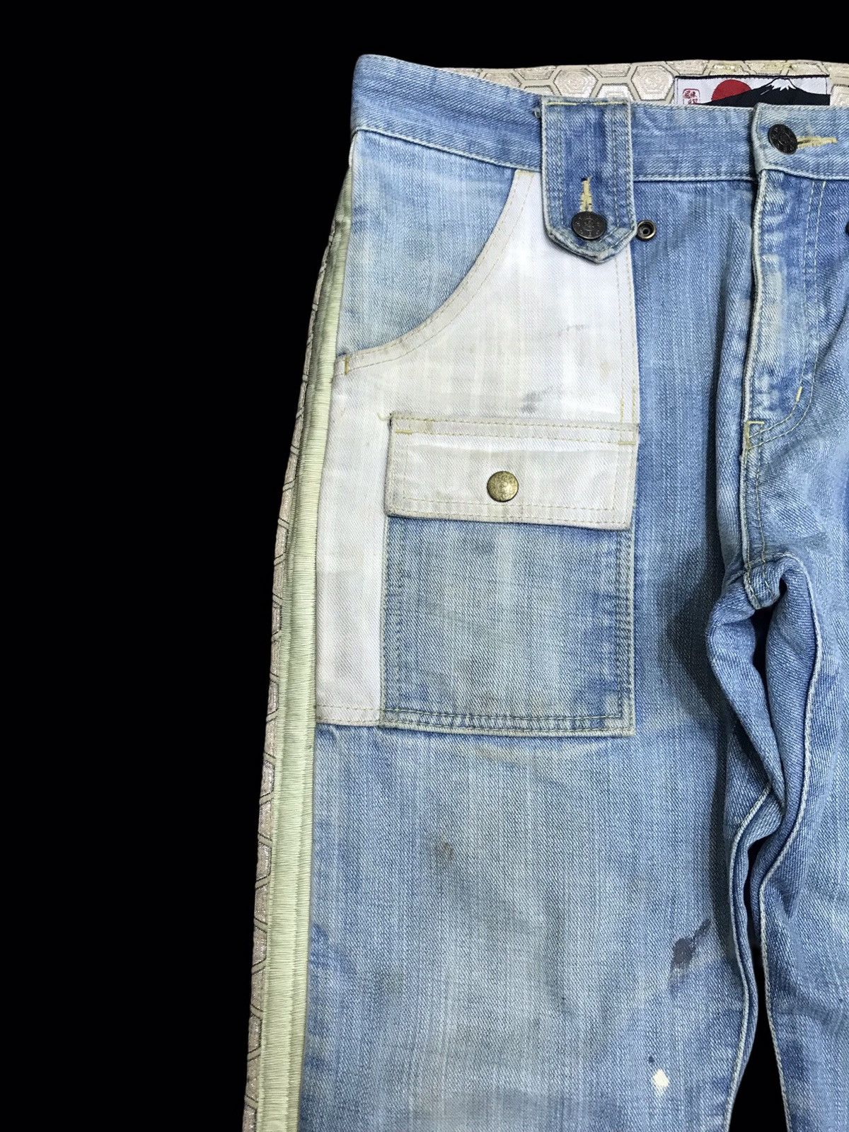 Designer 💥ARCHIVAL💥VERY RARE GEMSTONE TWO TONES BUSH DENIM F386 Size US 31 - 5 Thumbnail