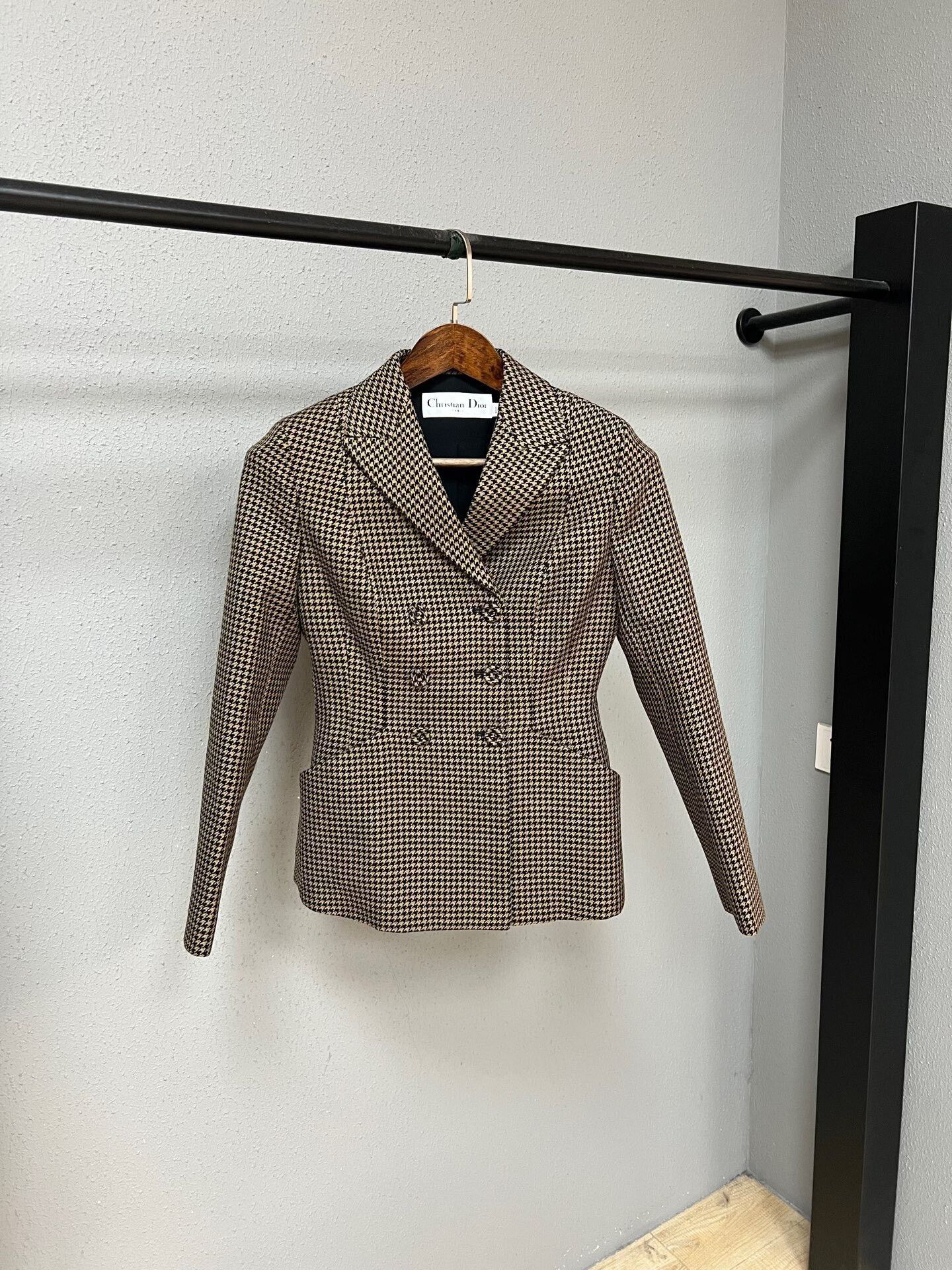 Dior Dior Houndstooth Double-Breasted Blazer Size S / US 4 / IT 40 - 1 Thumbnail