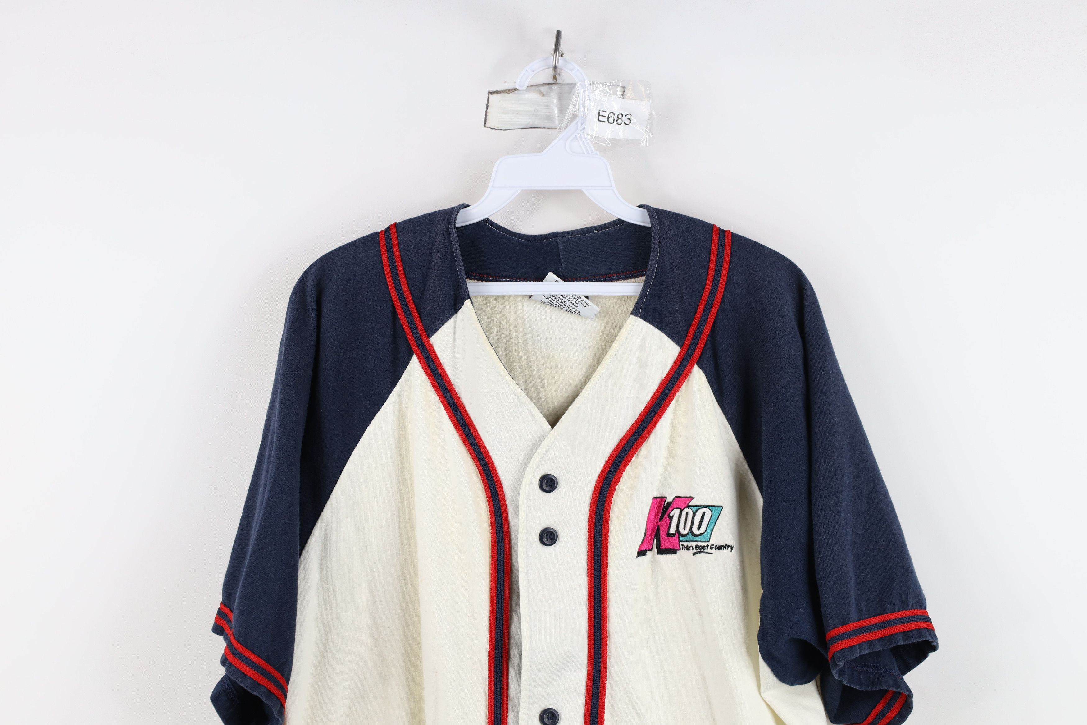 Vintage Vintage 90s K100 Radio Country Music Baseball Jersey USA Size US XL / EU 56 / 4 - 2 Thumbnail