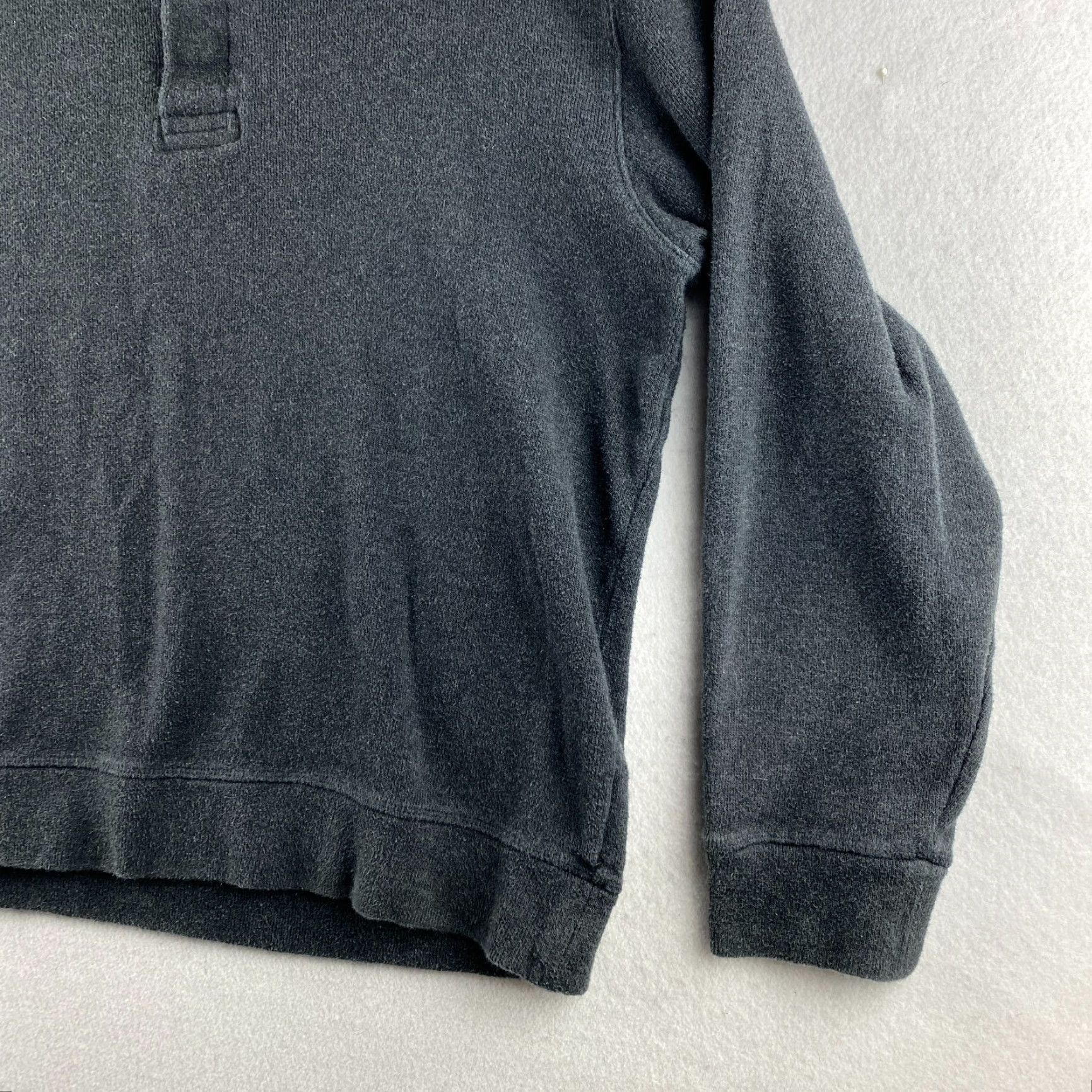 Lands' End Lands' End Sweater Mens Large L Gray 1/4 Button Pullover Fleece Long Sleeve Regular Fit Casual Modern Mens Size US L / EU 52-54 / 3 - 6 Thumbnail
