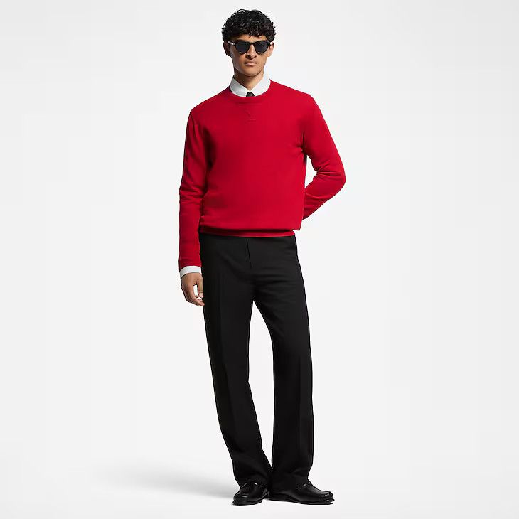 Louis Vuitton LV Embossed Cashmere Crewneck Size US XL / EU 56 / 4 - 3 Thumbnail
