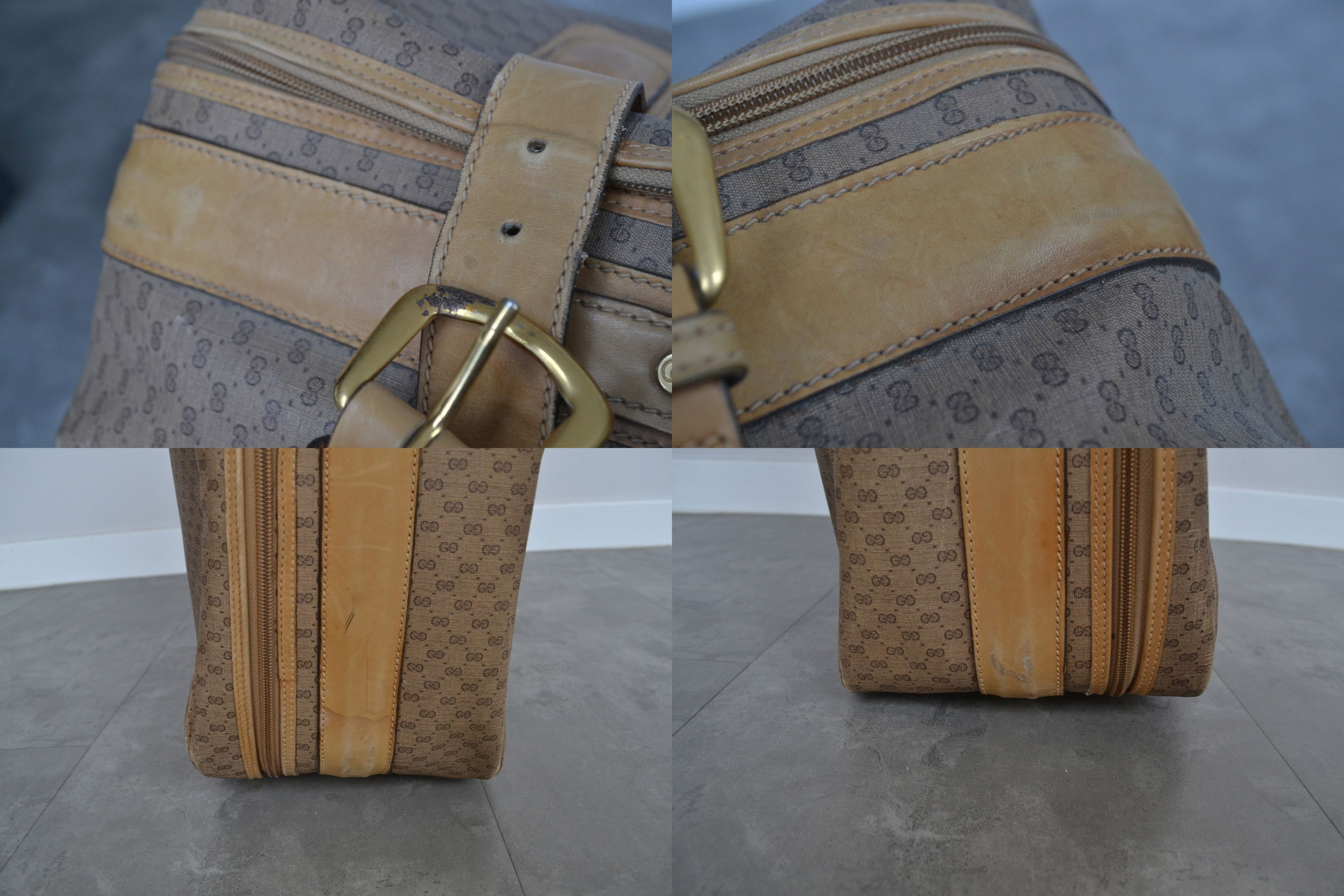 Gucci GUCCI Luggage Bag Monogram GG Logo Suitcase Brown Leather Size ONE SIZE - 17 Thumbnail