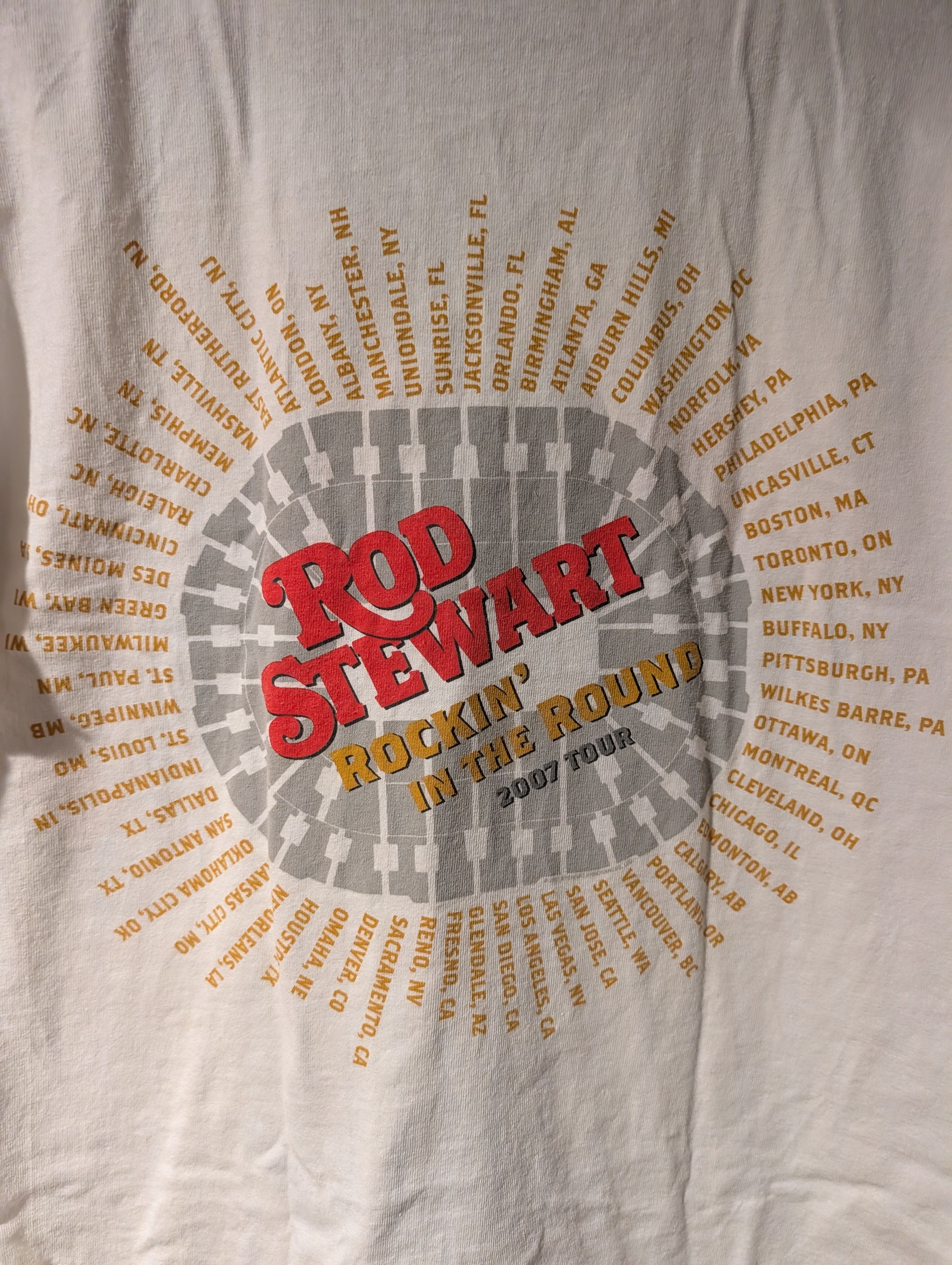 Band Tees Rod Stewart Rockin In The Round 2007 Tour T-Shirt Graphic Size US M / EU 48-50 / 2 - 6 Thumbnail