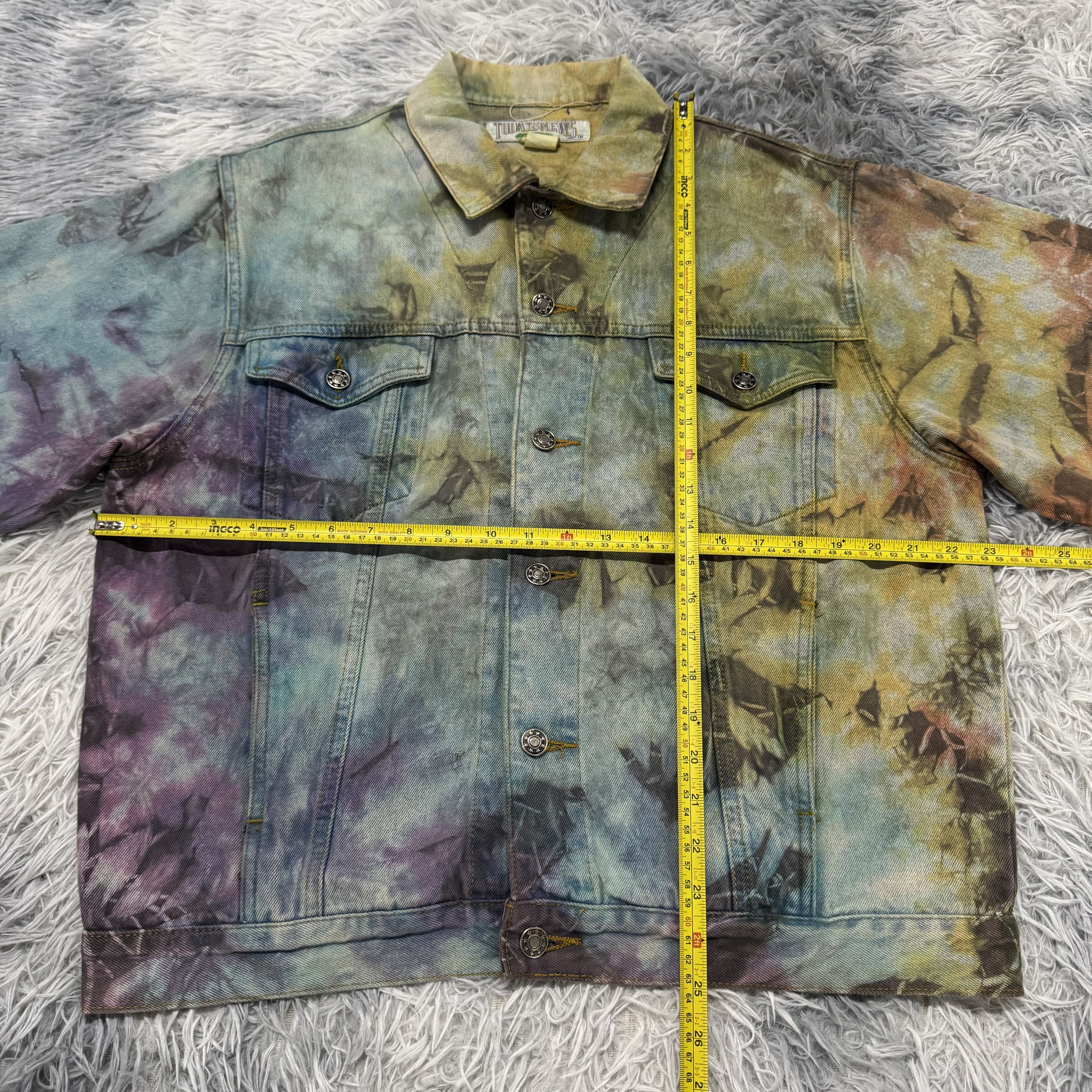 Vintage Vintage Todaysnews Denim Jacket Tye Die Streetwear Size US M / EU 48-50 / 2 - 7 Thumbnail