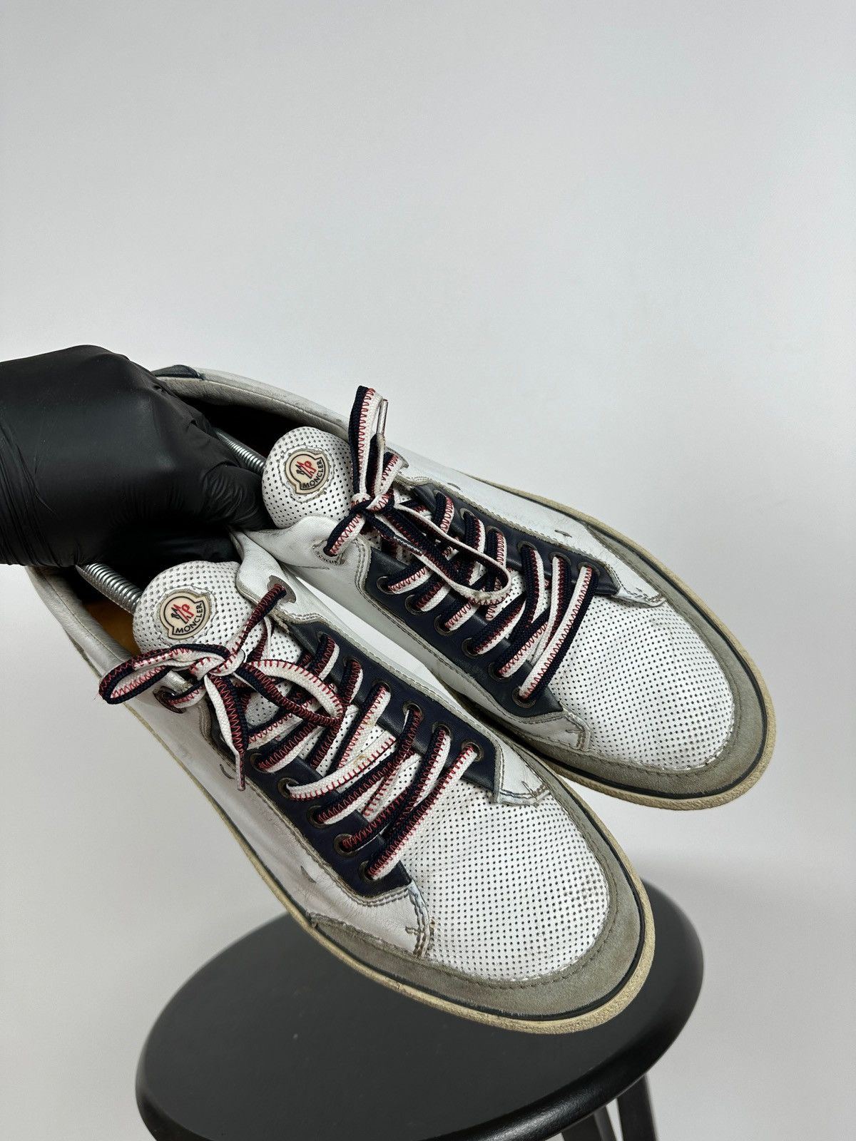 Moncler Moncler Academie Scarpa Leather Low Top Sneakers Size US 11 / EU 44 - 3 Thumbnail