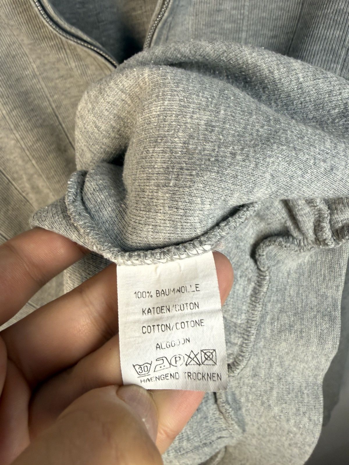 Yves Saint Laurent 90s YSL Sweatshirt 1/4 Quarter Zip Grey Vintage Sweater Size US L / EU 52-54 / 3 - 8 Thumbnail