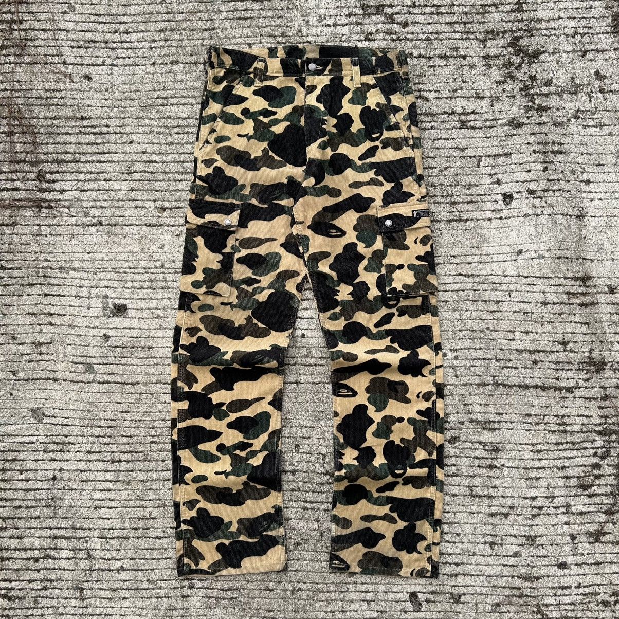Bape (Nigo era) 1990s OG Bape 1st Camo Corduroy Cargo Pants Size US 34 / EU 50 - 1 Thumbnail