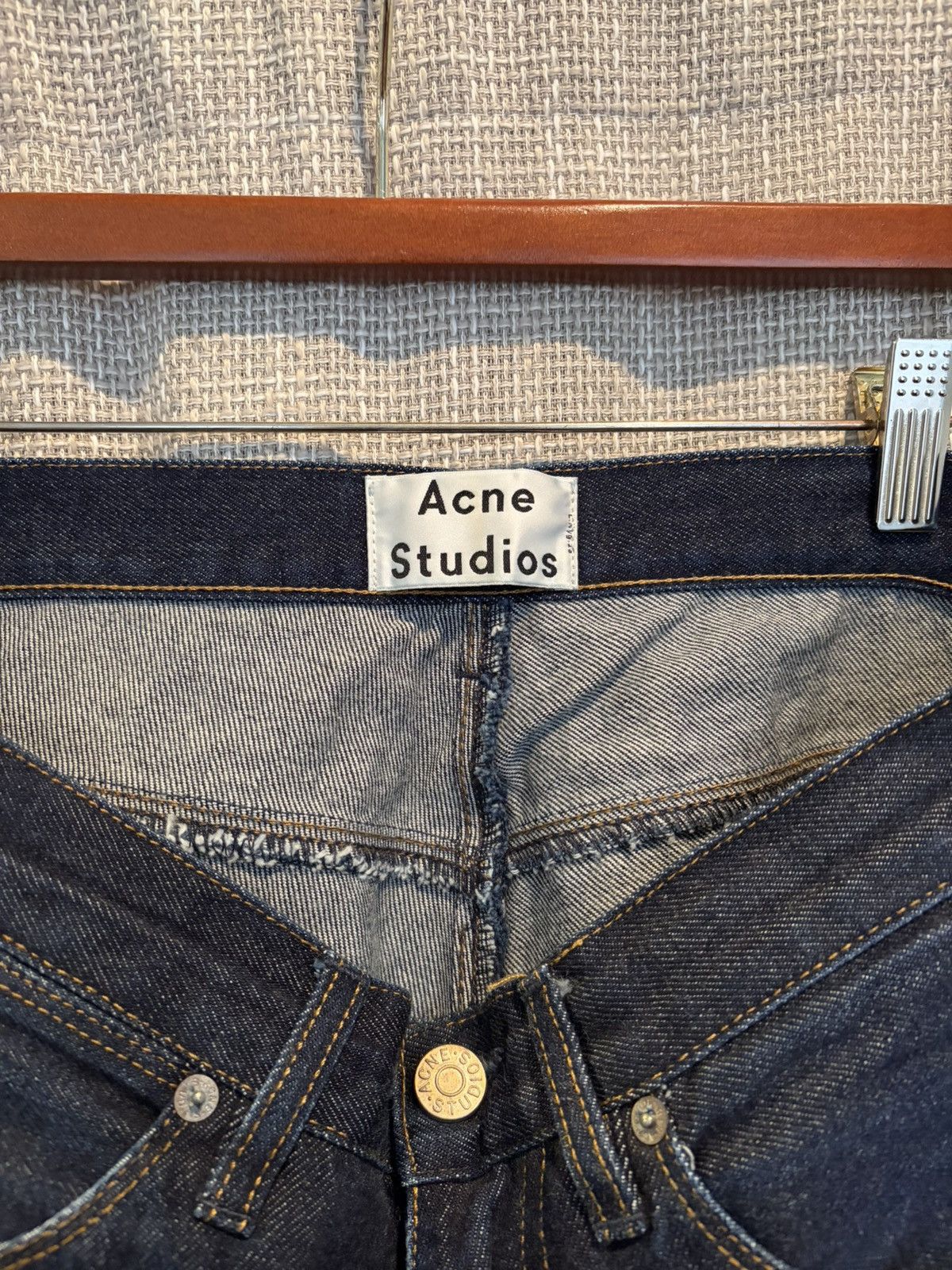 Acne Studios Acne Studios Max Raw Denim Slim Fit Blue Jeans Size US 32 / EU 48 - 3 Thumbnail