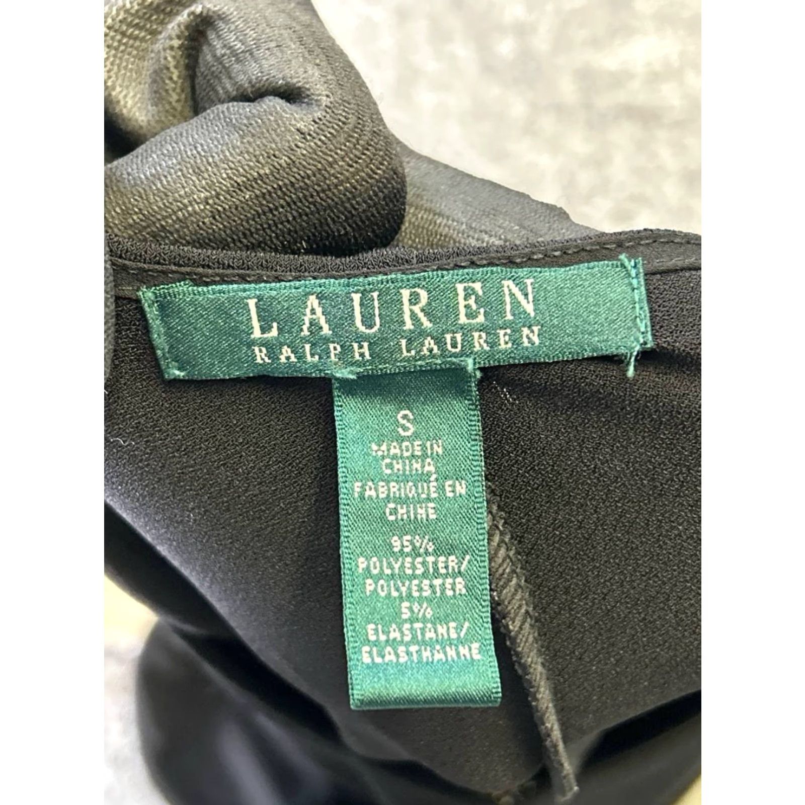 Ralph Lauren VINTAGE Lauren Ralph Lauren Shirt Womens Small Black Blouse Size S / US 4 / IT 40 - 3 Thumbnail