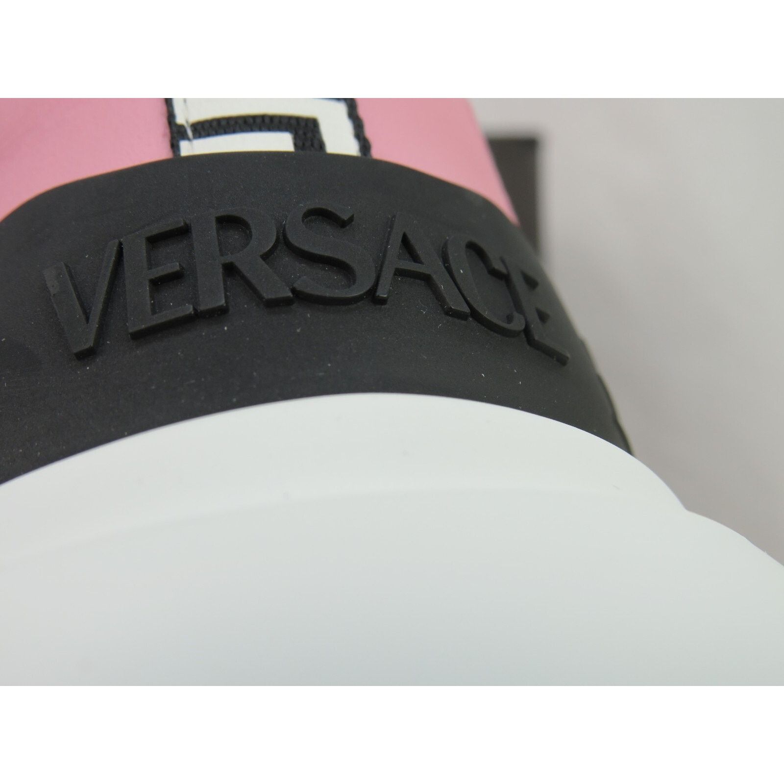 Versace VERSACE PINK WHITE LEATHER MEDUSA HEAD PLATFORM SNEAKERS 38 Size US 8 / IT 38 - 4 Thumbnail