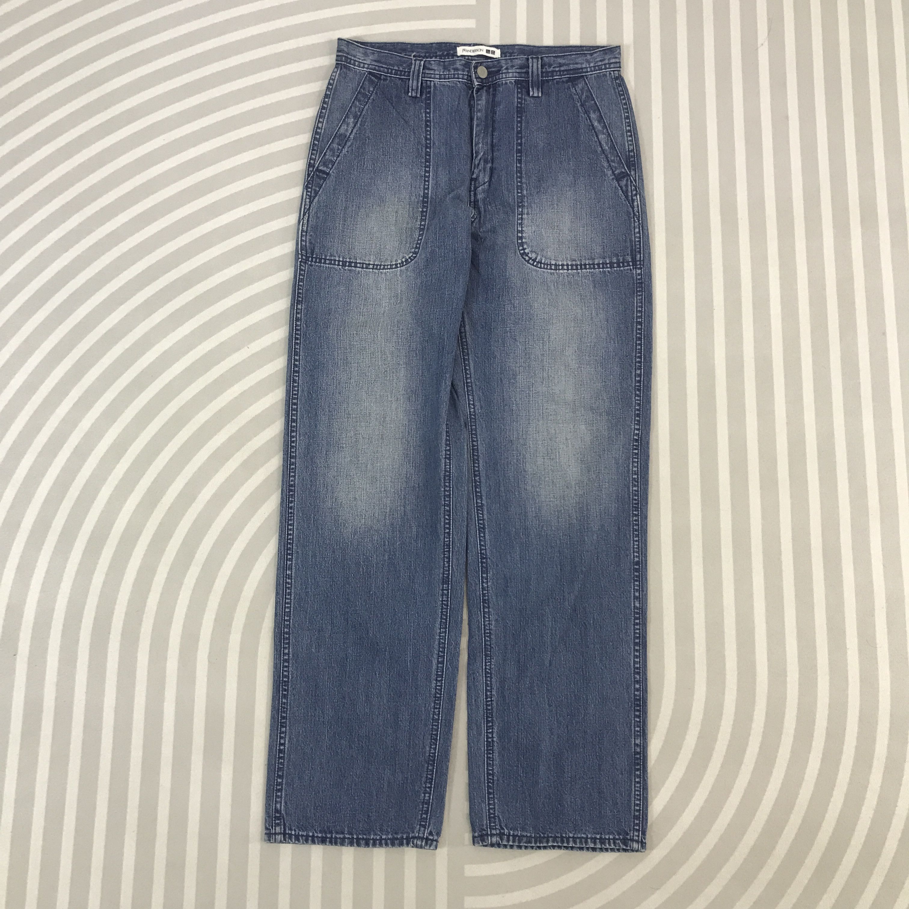 JW Anderson Vintage JW Anderson X Uniqlo Denim design Baggy pants Size US 32 / EU 48 - 1 Thumbnail