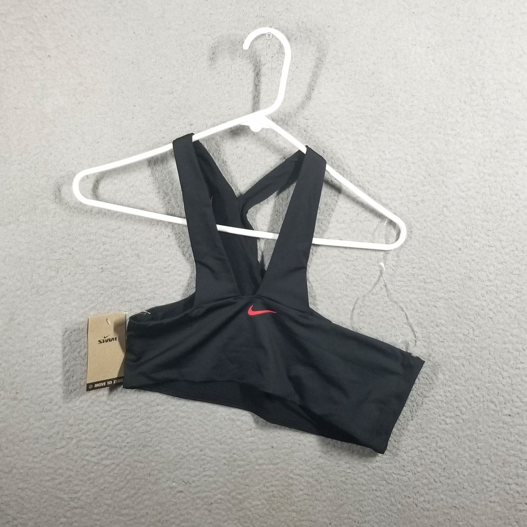 Nike Nike Women’s Bikini Top Color Block Swoosh Size XL Black NEW Size XL / US 12-14 / IT 48-50 - 2 Thumbnail