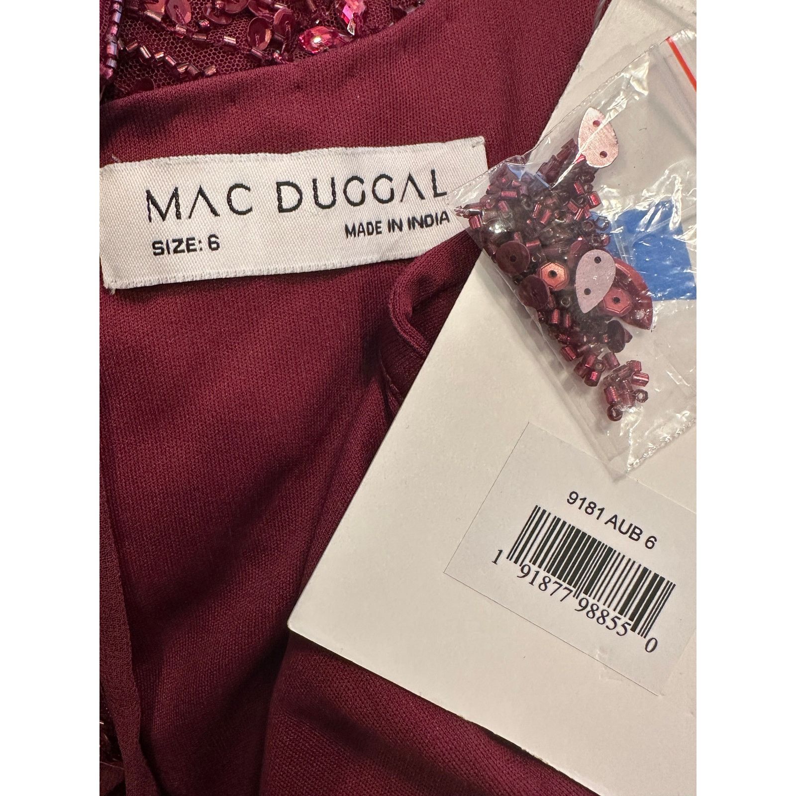Other Mac Duggal Beaded Overlay A-Line Sequin Gown Aubergine 6 Size M / US 6-8 / IT 42-44 - 20 Thumbnail