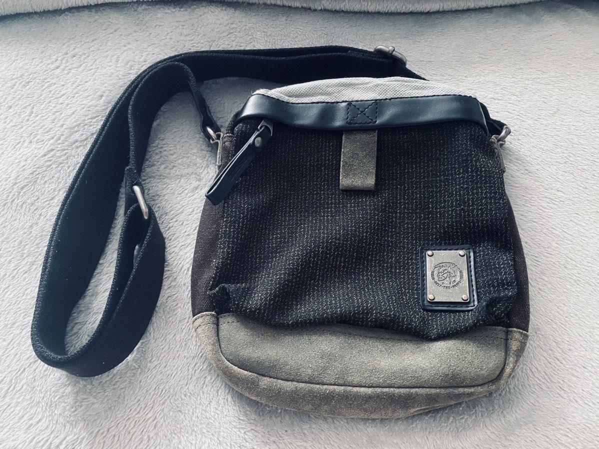 Diesel Vintage Diesel Y2K Black Crossbody Sling Bag Japan Style