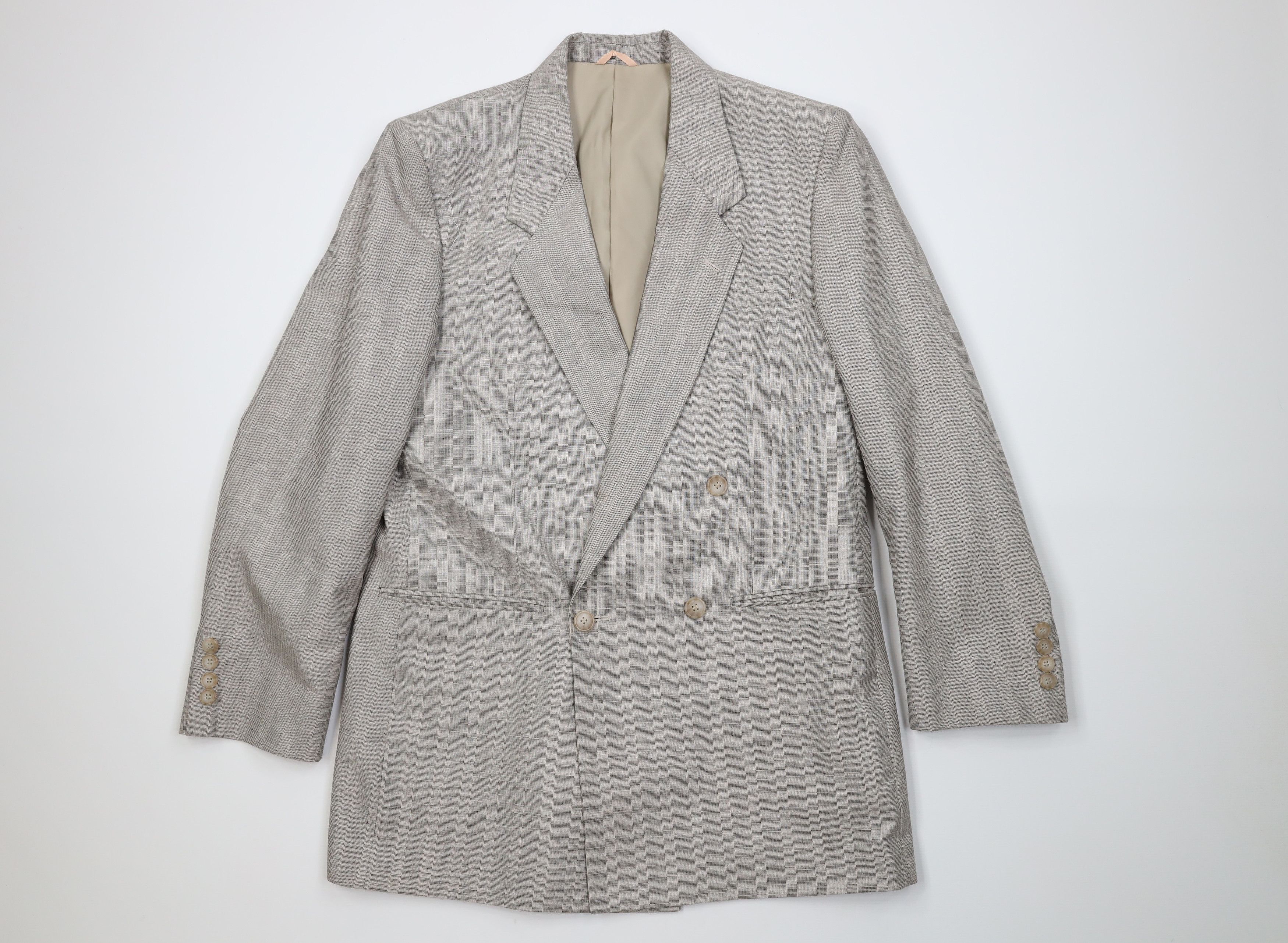 Vintage Vintage 80s 2 Piece Atomic Fleck Double Breasted Suit Size 40R - 2 Thumbnail