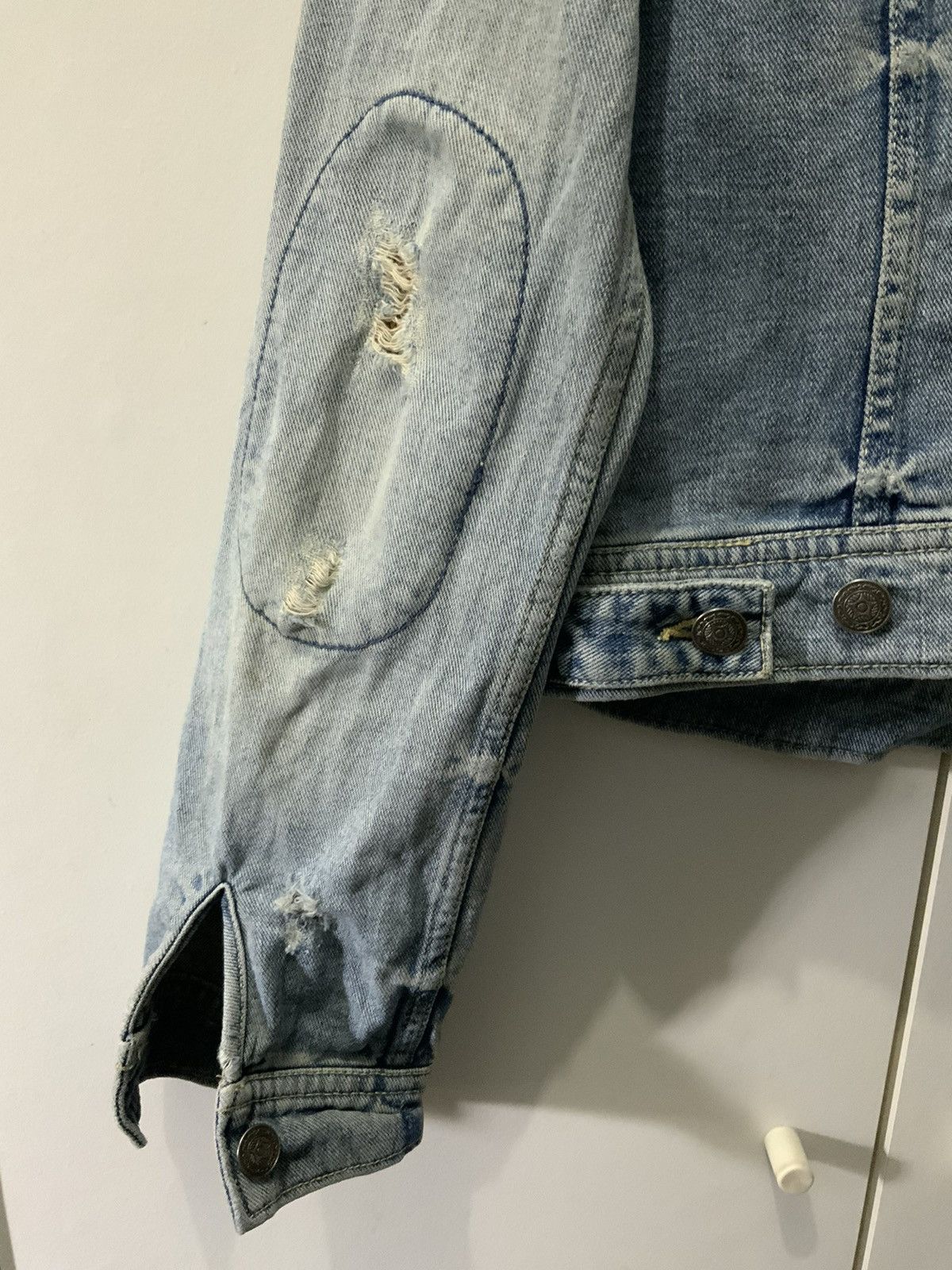 If Six Was Nine Free People Navajo Patchwork Distressed Kmrii Jacket Size US XS / EU 42 / 0 - 9 Thumbnail