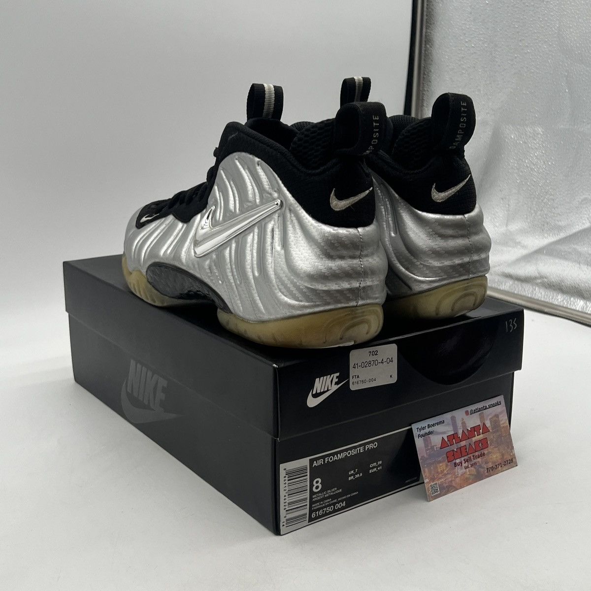 Nike Air Foamposite pro silver surfer Size US 8 / EU 41 - 4 Thumbnail