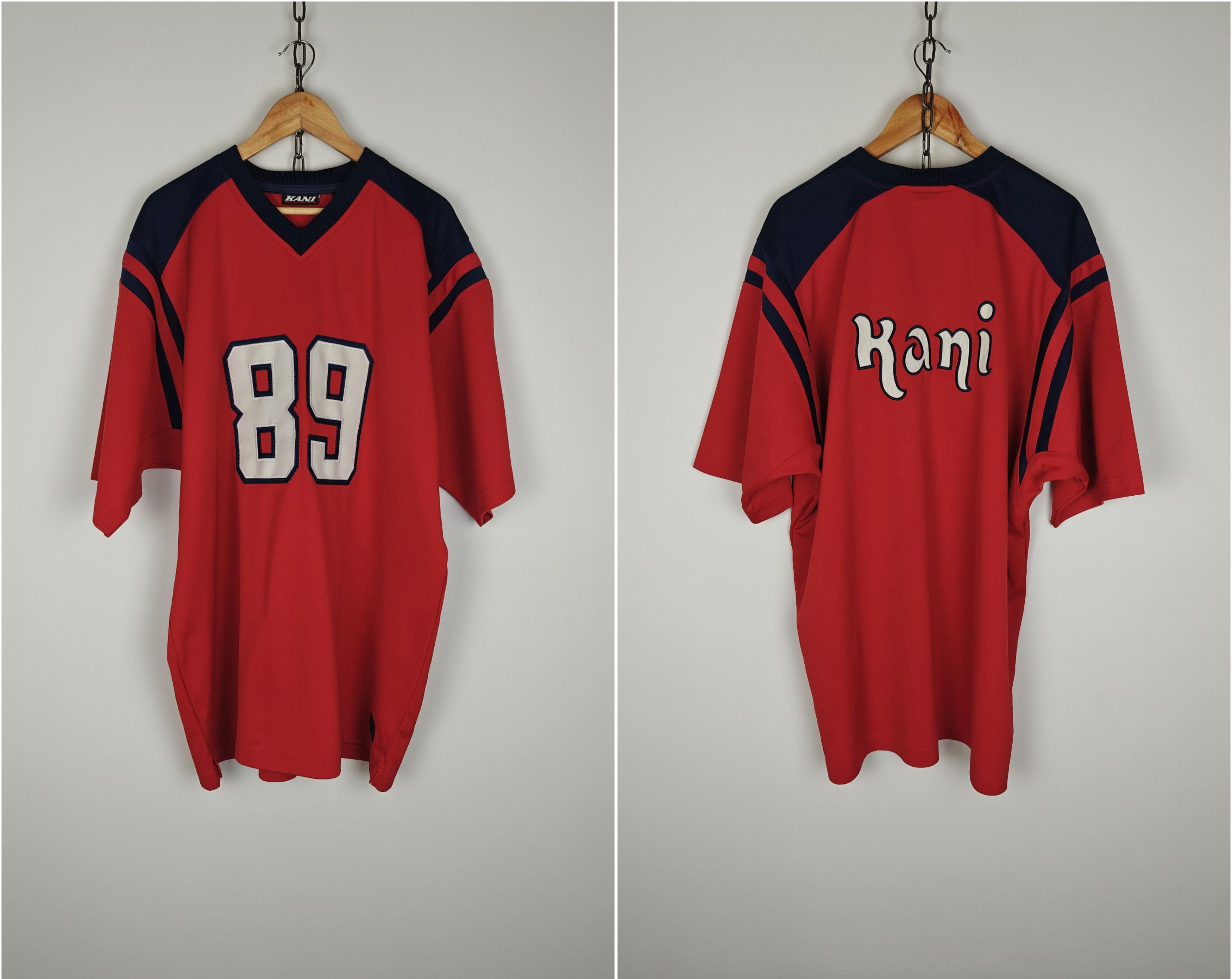 Karl Kani Karl Kani VTG Jersey 89 Tee Red size 2XL Size US XXL / EU 58 / 5 - 1 Thumbnail