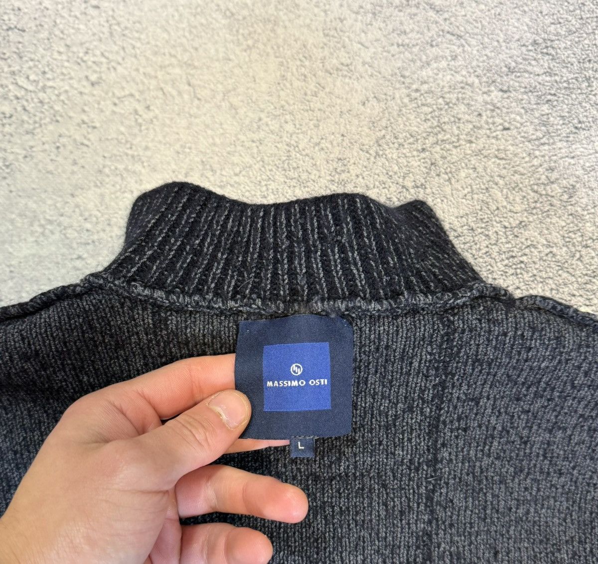 Massimo Osti Massimo Osti Wool Sweater MRS Italy Logo Knit Zip Collar Men Size US S / EU 44-46 / 1 - 5 Thumbnail