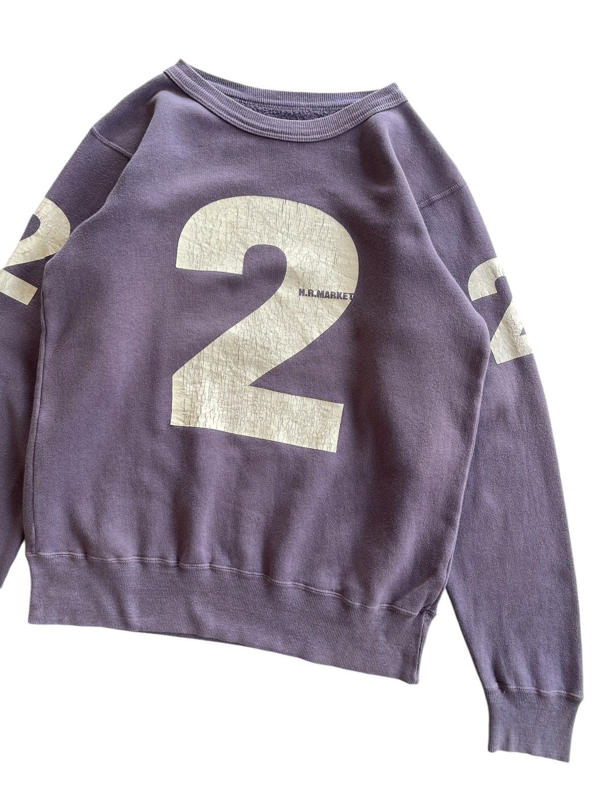 HOLLYWOOD RANCH MARKET H.R.Market MFG.Co Big Logo Sweater Sunfaded Size US M / EU 48-50 / 2 - 5 Thumbnail