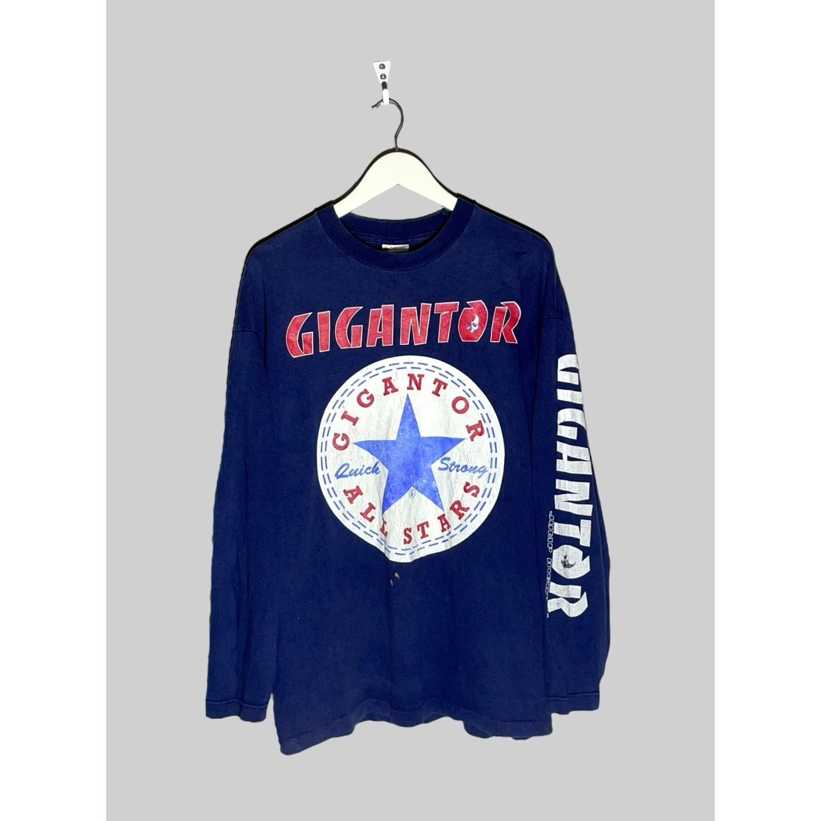 Vintage Gigantor Vintage Screen Stars Long Sleeve Shirt XL Blue 90s Mens T-Shirt Graphic Print Size US XL / EU 56 / 4 - 2 Thumbnail