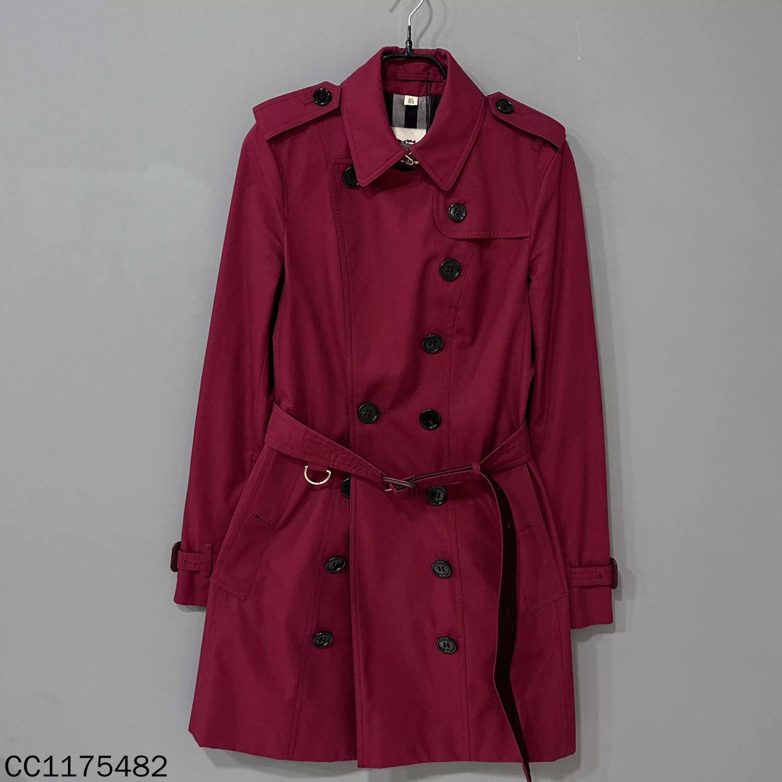 Burberry Burberry Wine Red Classic Trench Coat UK6 99 New Size XS / US 0-2 / IT 36-38 - 1 Thumbnail