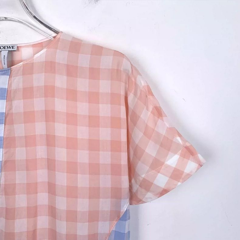 Loewe Loewe Patchwork cotton round neck short sleeve dress Size XXS / US 00 / IT 34 - 3 Thumbnail