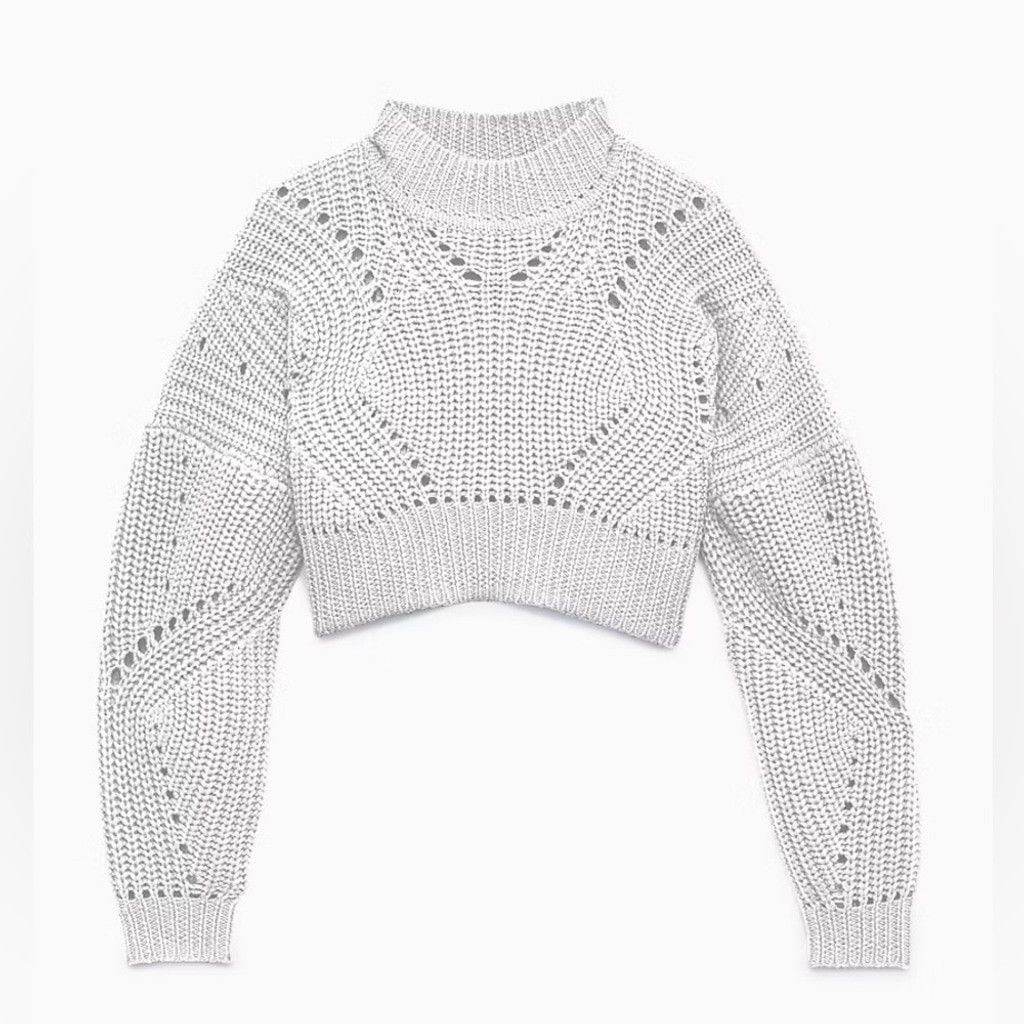 Other Wilfred Goulaine Grey 100% Merino Wool Cropped Sweater XXS Size XXS / US 00 / IT 34 - 1 Thumbnail