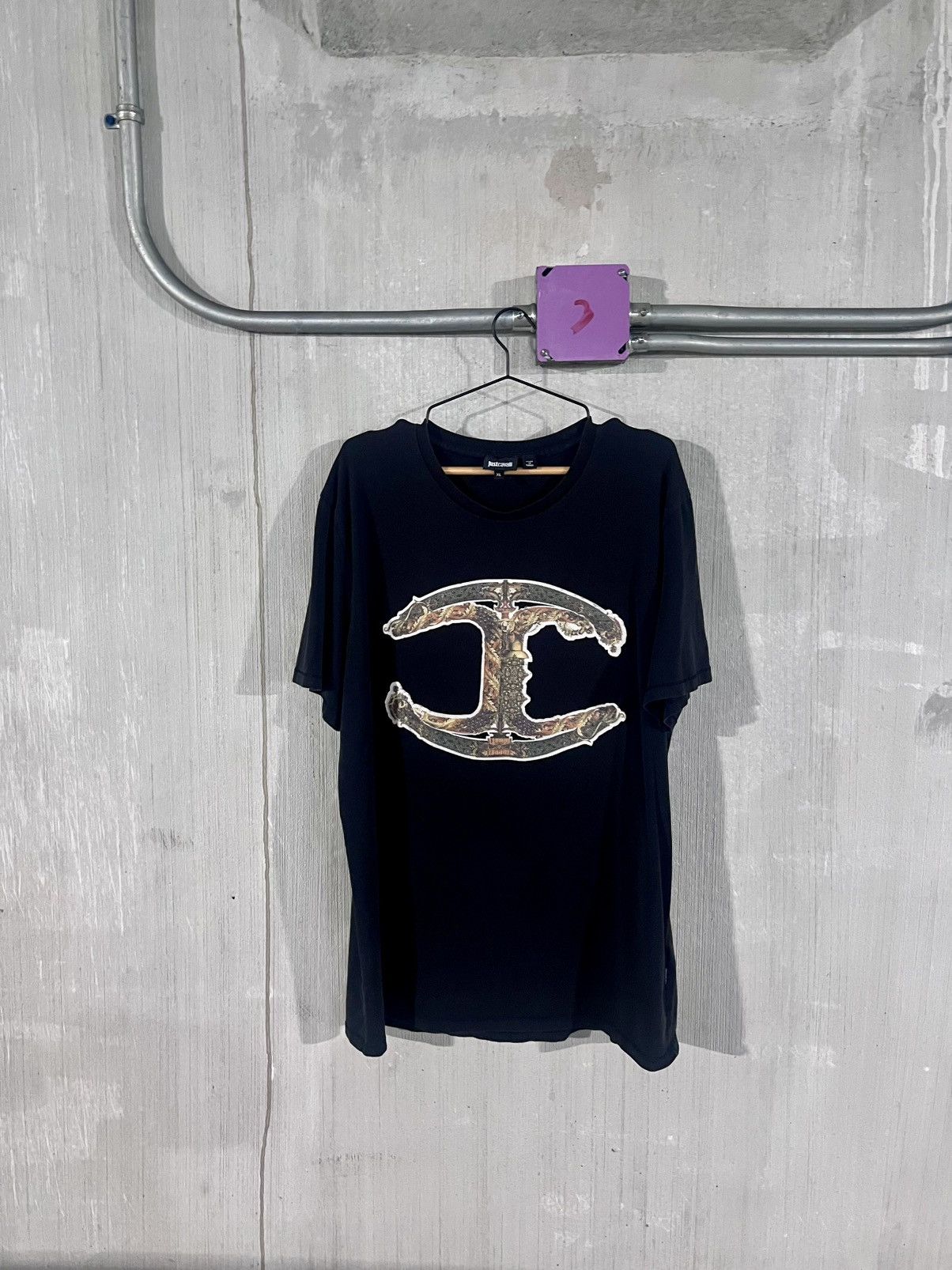 Just Cavalli Just Cavalli XL Anchor Graphic Tee – Made in Turkey Size US XL / EU 56 / 4 - 1 Thumbnail