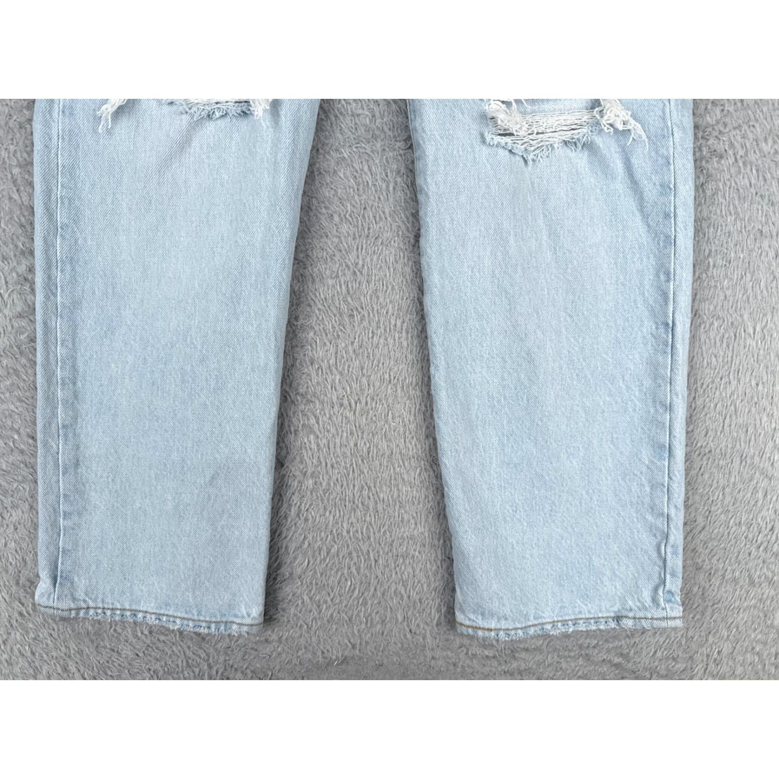 Levi's Levis Premium Pants Women 25 Blue Denim Jeans Big E Ribcage Straight Ankle 25x26 Size 42" / US 20 - 2 Thumbnail