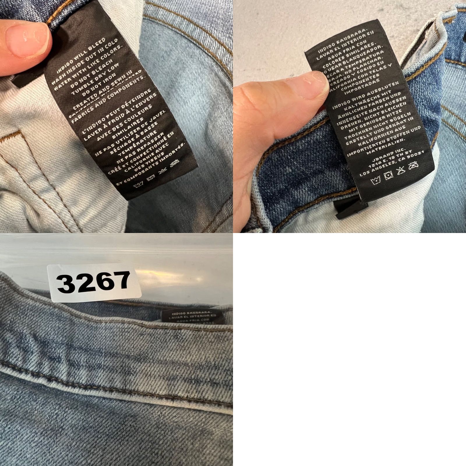 J Brand J Brand Womens Tyler Skinny Jeans Size 29 Blue Light Wash Distressed Denim Size 29" - 9 Thumbnail