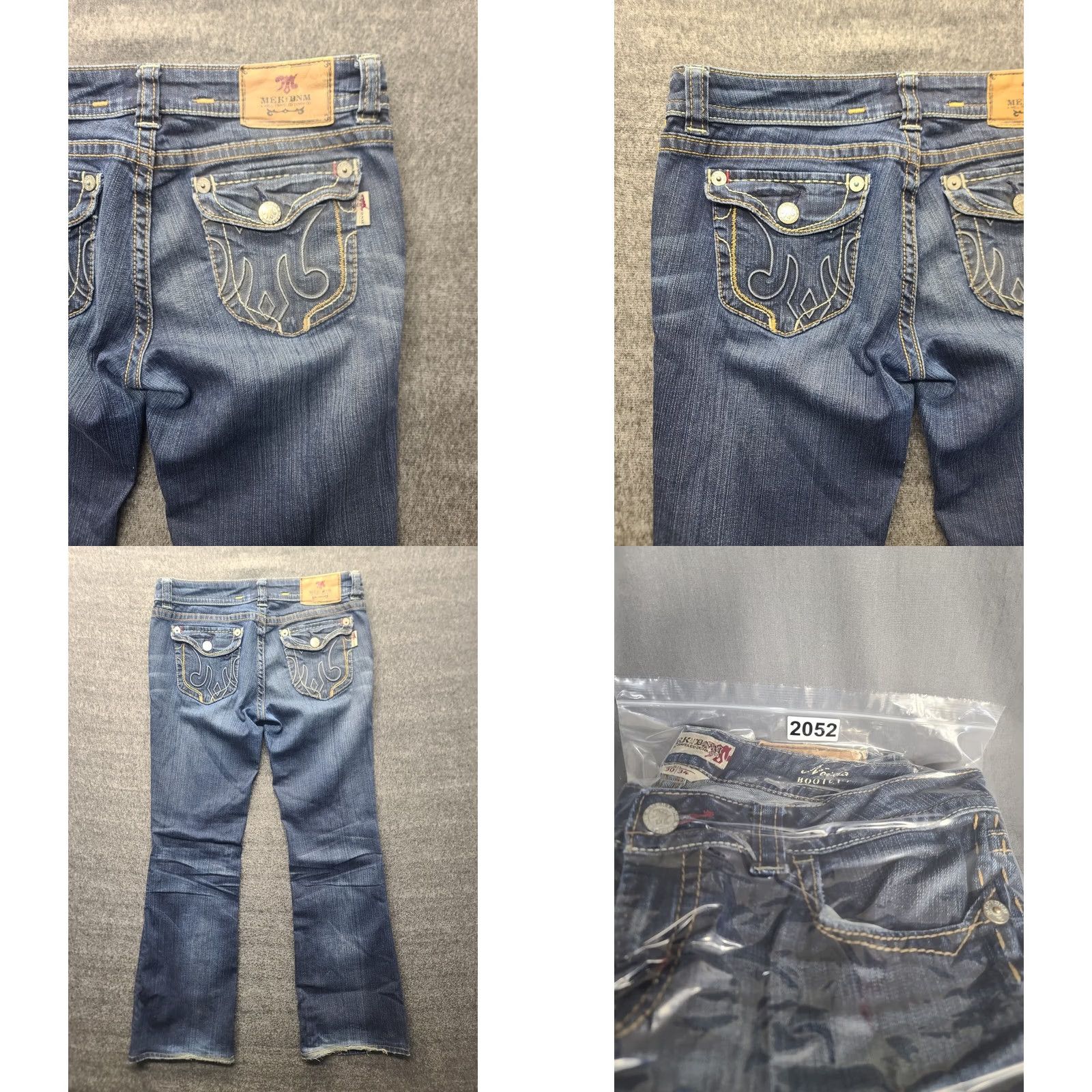 Vintage MEK DNM Jeans Womens 30x31 Bootcut Stretch Denim Slim 5-Pocket Blue By USA Buckle Bke Vintage? No. Size 30" / US 8 / IT 44 - 9 Thumbnail