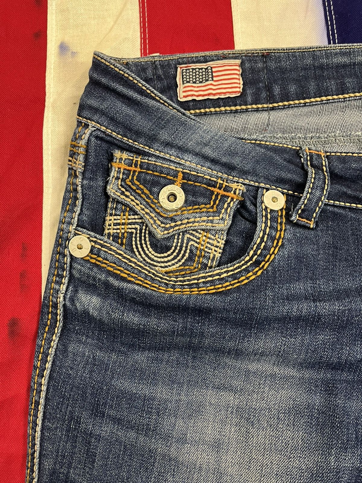 True Religion True Religion Straight Leg Jeans - Vintage Size 33" - 8 Thumbnail