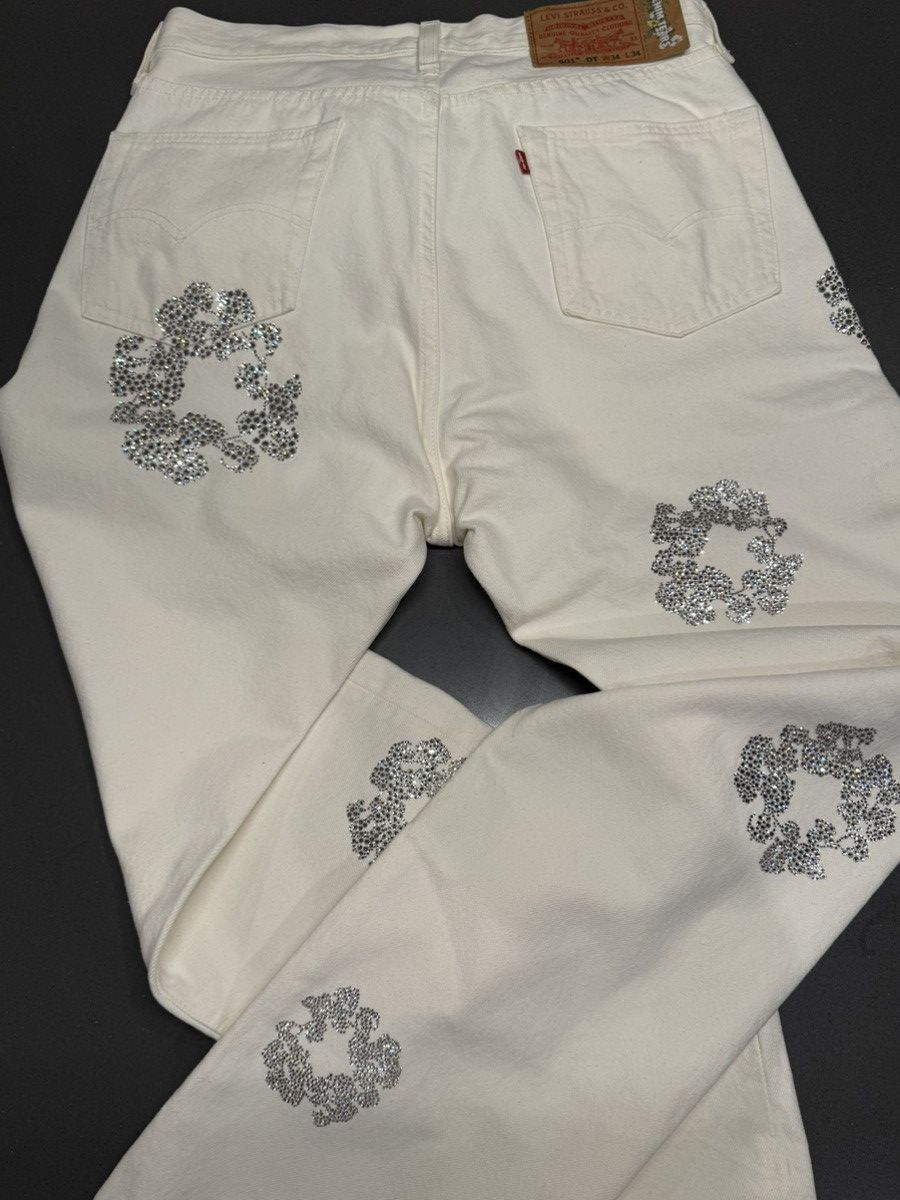 DENIM TEARS Denim Tears Levi’s Cotton Wreath Swarovski 501 Jeans Size US 34 / EU 50 - 6 Thumbnail