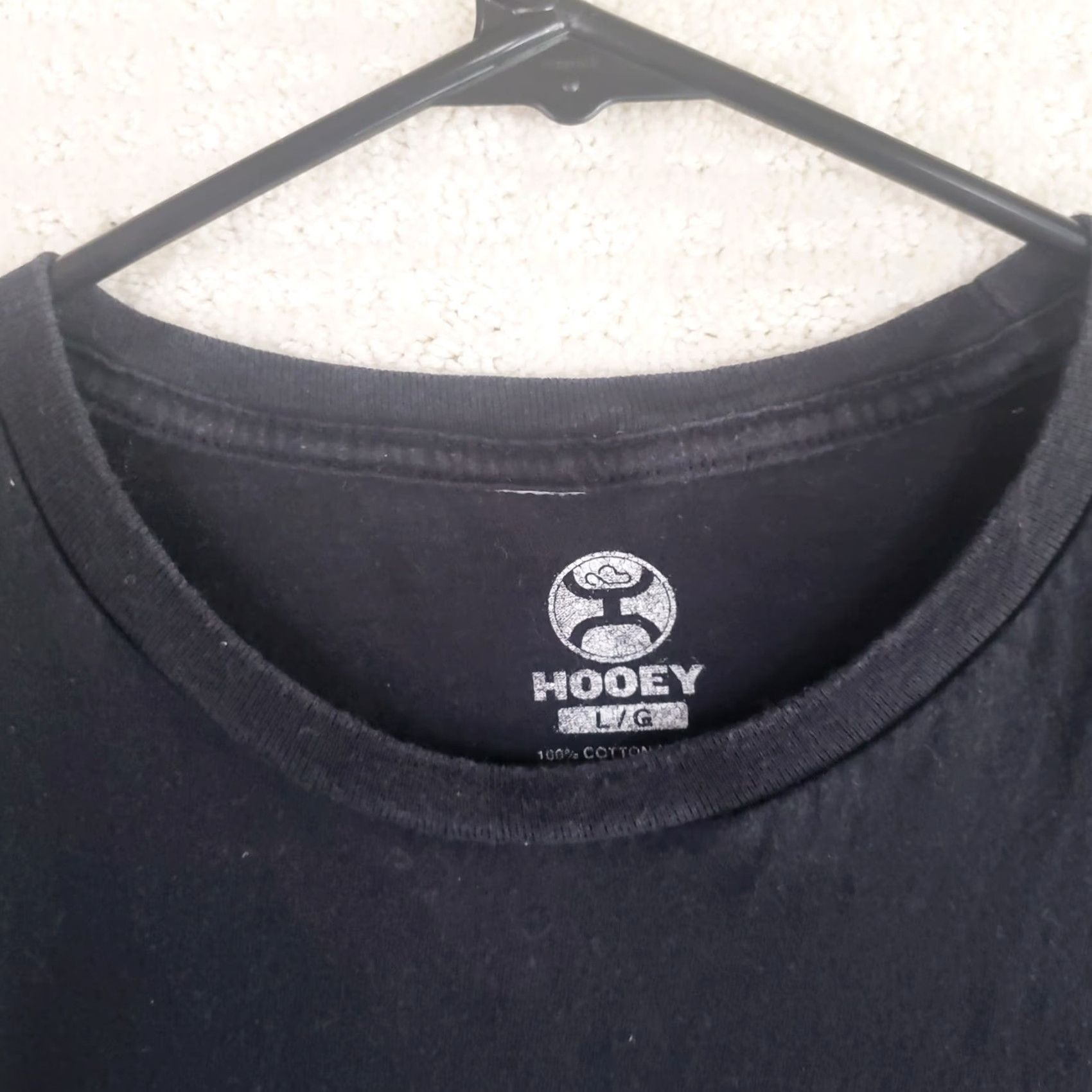 Vintage Hooey Tee Shirt Men's L Black Front & Back Graphic Print Cotton Logo T-Shirt Size US L / EU 52-54 / 3 - 5 Thumbnail