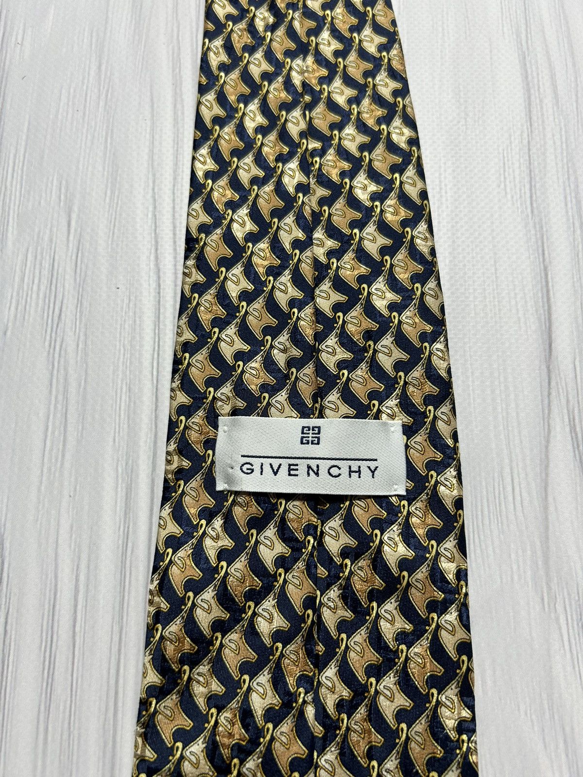 Givenchy × Vintage Rare Givenchy Gentleman Elephants Logo Silk Tie Size ONE SIZE - 7 Thumbnail