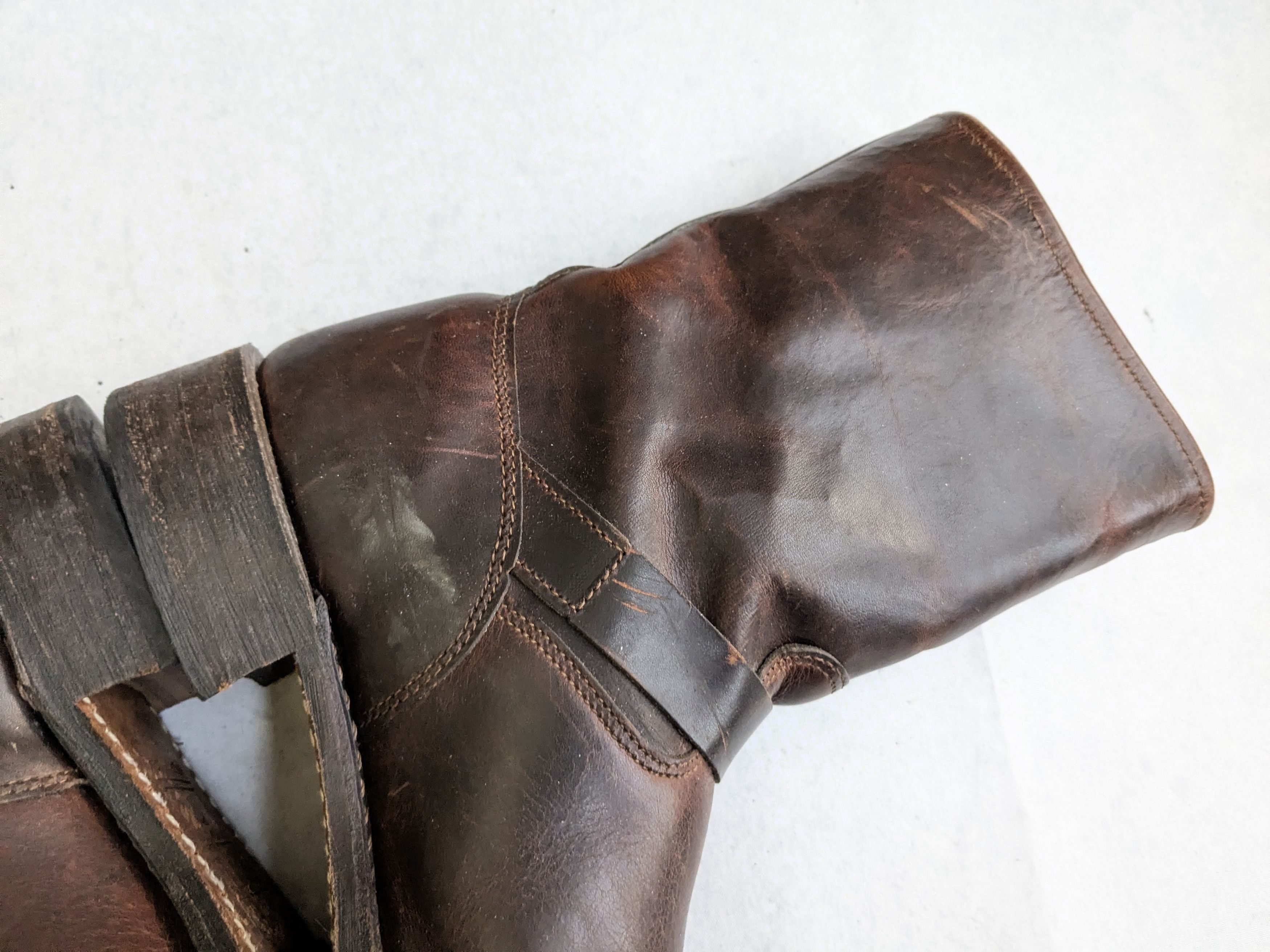 Frye Frye Harnesses Boots Brown 8.5 M Leather Buckle Size US 8.5 / EU 41-42 - 11 Thumbnail