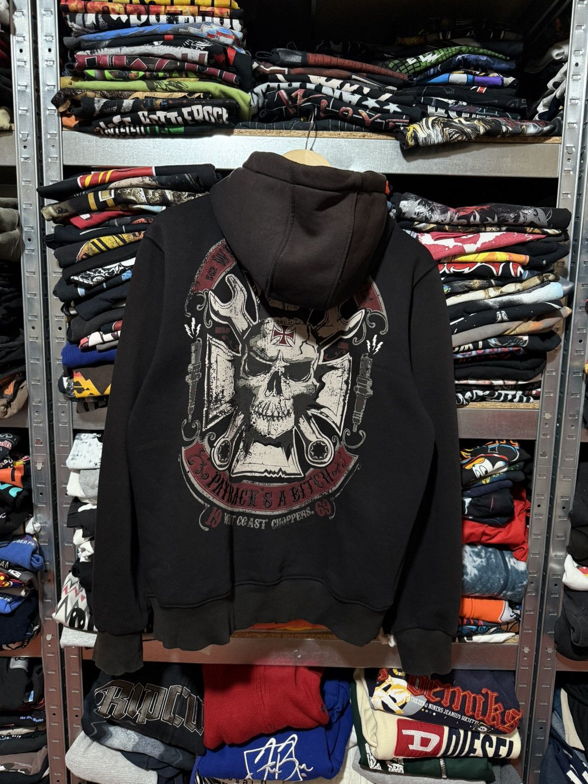 West Coast Choppers Vintage West Coast Choppers Payback Is A Bitch Hoodie Y2K Size US XL / EU 56 / 4 - 1 Thumbnail
