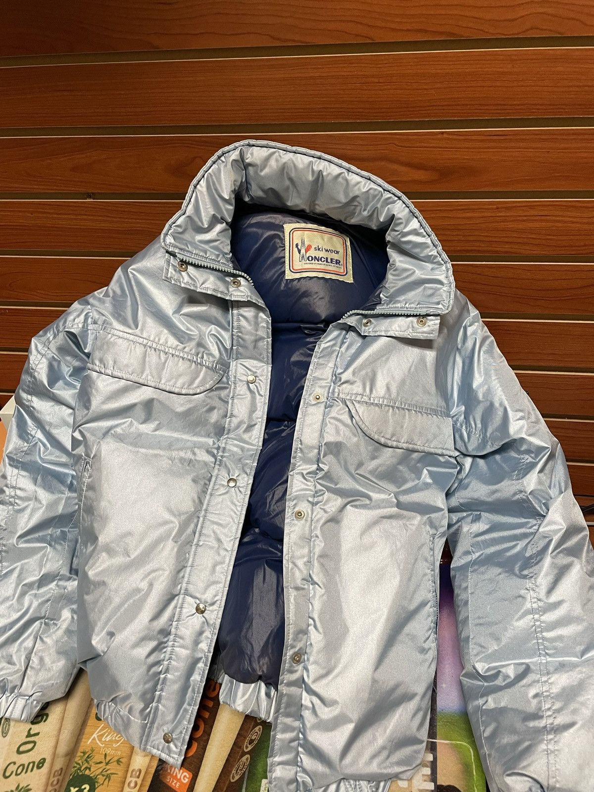 image of Goretex x Moncler Vintage Moncler Jacket - Blue, Men's (Size Small)