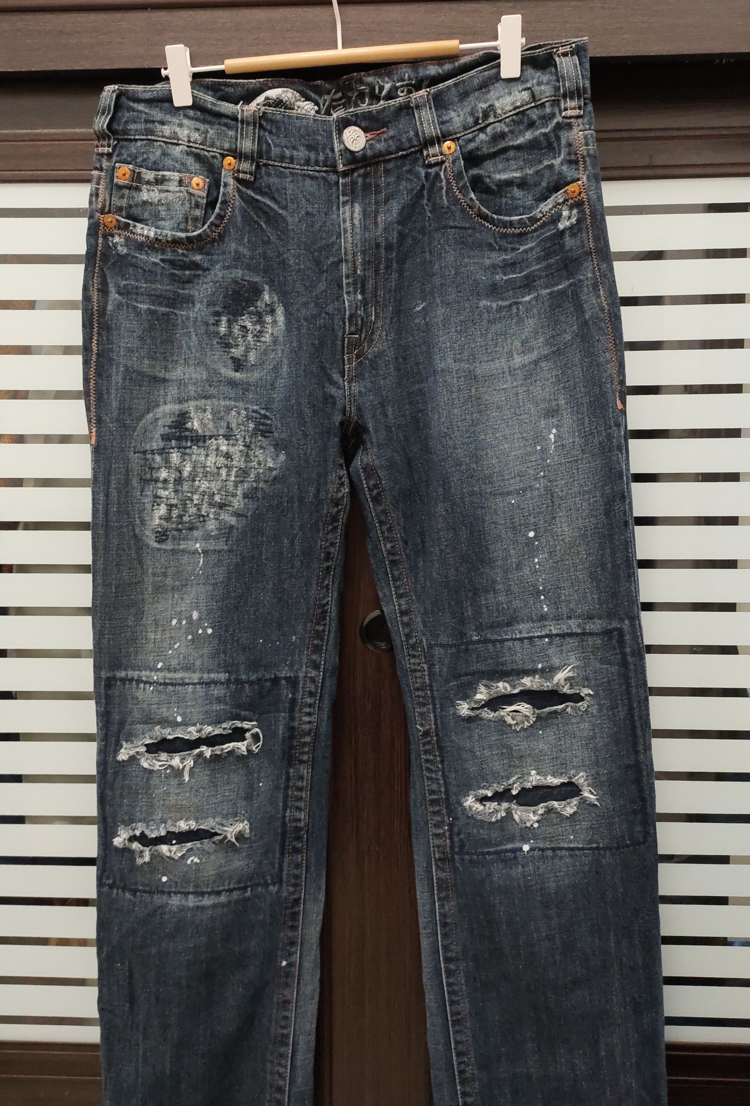 Japanese Brand 💥Great Osaka Big Train Paint Splatter 💥 Size US 36 / EU 52 - 4 Thumbnail