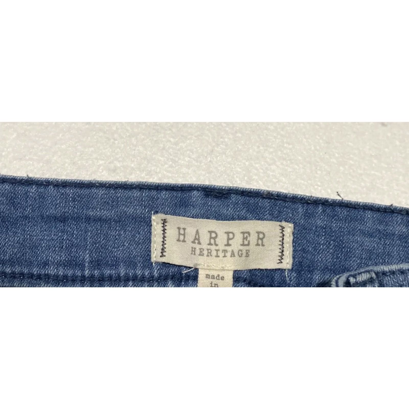 Vintage Harper Heritage Jeans Women W26 Blue Mid Skinny Denim Zip RF+27in Waist 26in Inseam 28-7 Style: Skinny (Regular) - Women Size 26" / US 2 / IT 38 - 4 Thumbnail