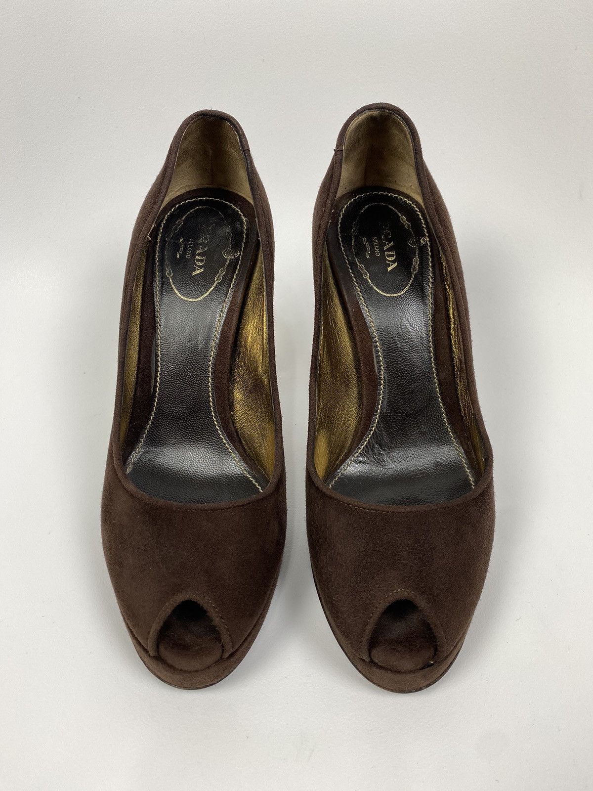Prada Prada Suede Heels size 36 Size US 6 / IT 36 - 2 Thumbnail