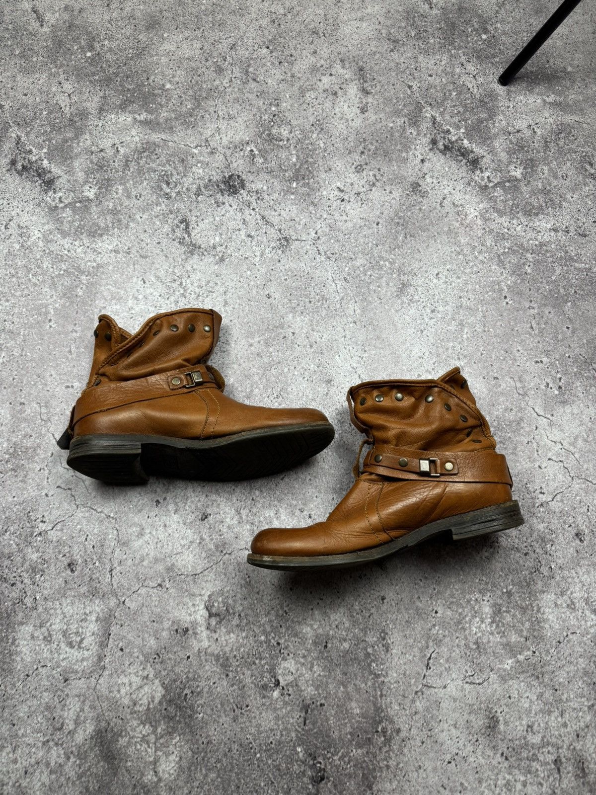 Japanese Brand A.S.9.8 Buffalo Style Studded Belted Boots Leather Japanese Size US 8 / EU 41 - 10 Thumbnail