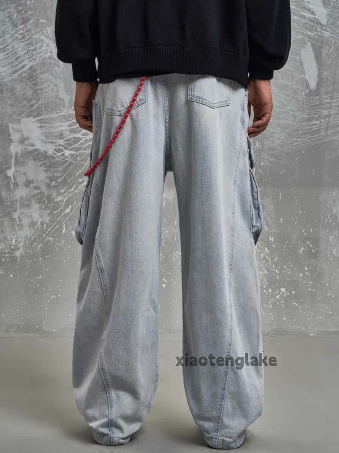 Jean × Vintage utility washed faded loose baggy hiphop cargo jeans Size US 33 - 7 Thumbnail
