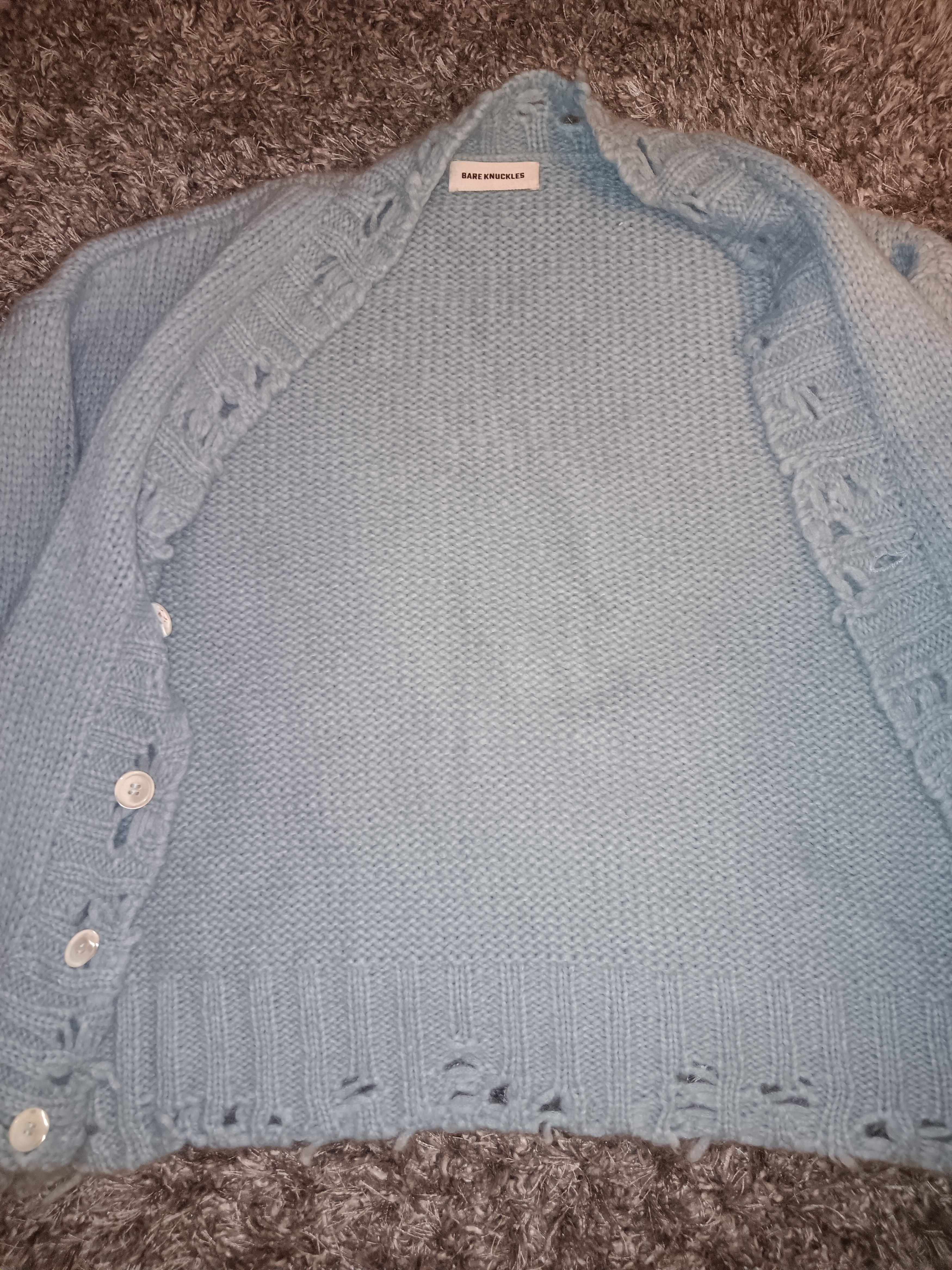 Bare Knuckles Bare knuckles distressed hemmed cardigan Size US M / EU 48-50 / 2 - 6 Thumbnail