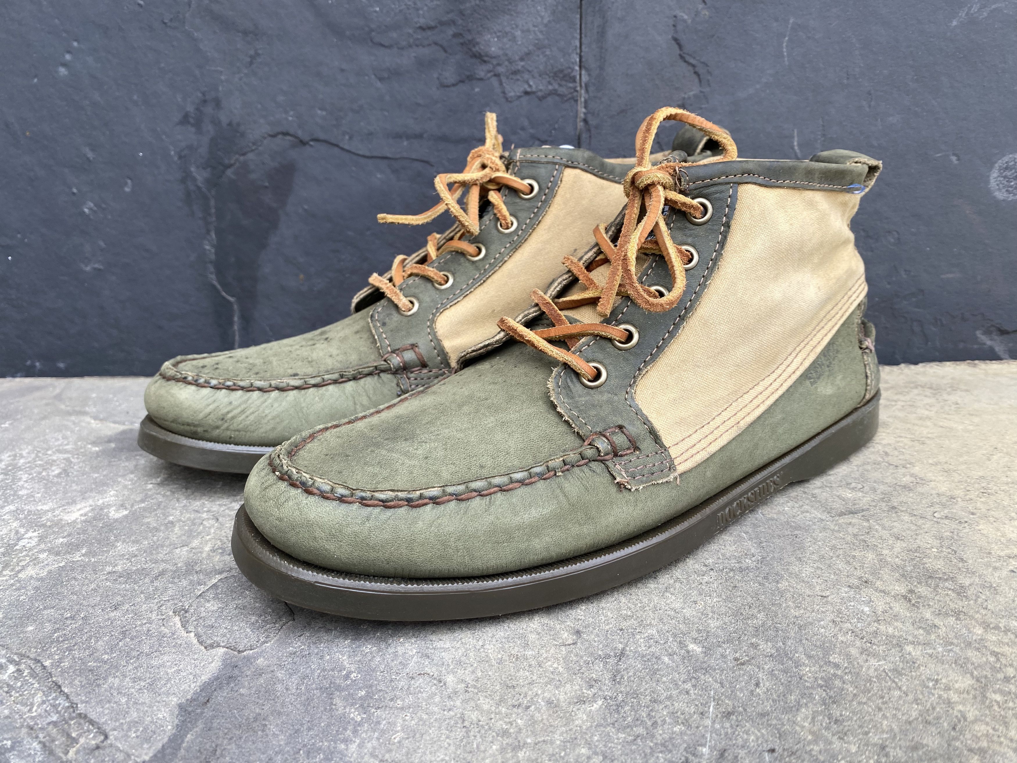 Filson Rare Filson Sebago Docksiders Tin Cloth Leather Moc | Grailed