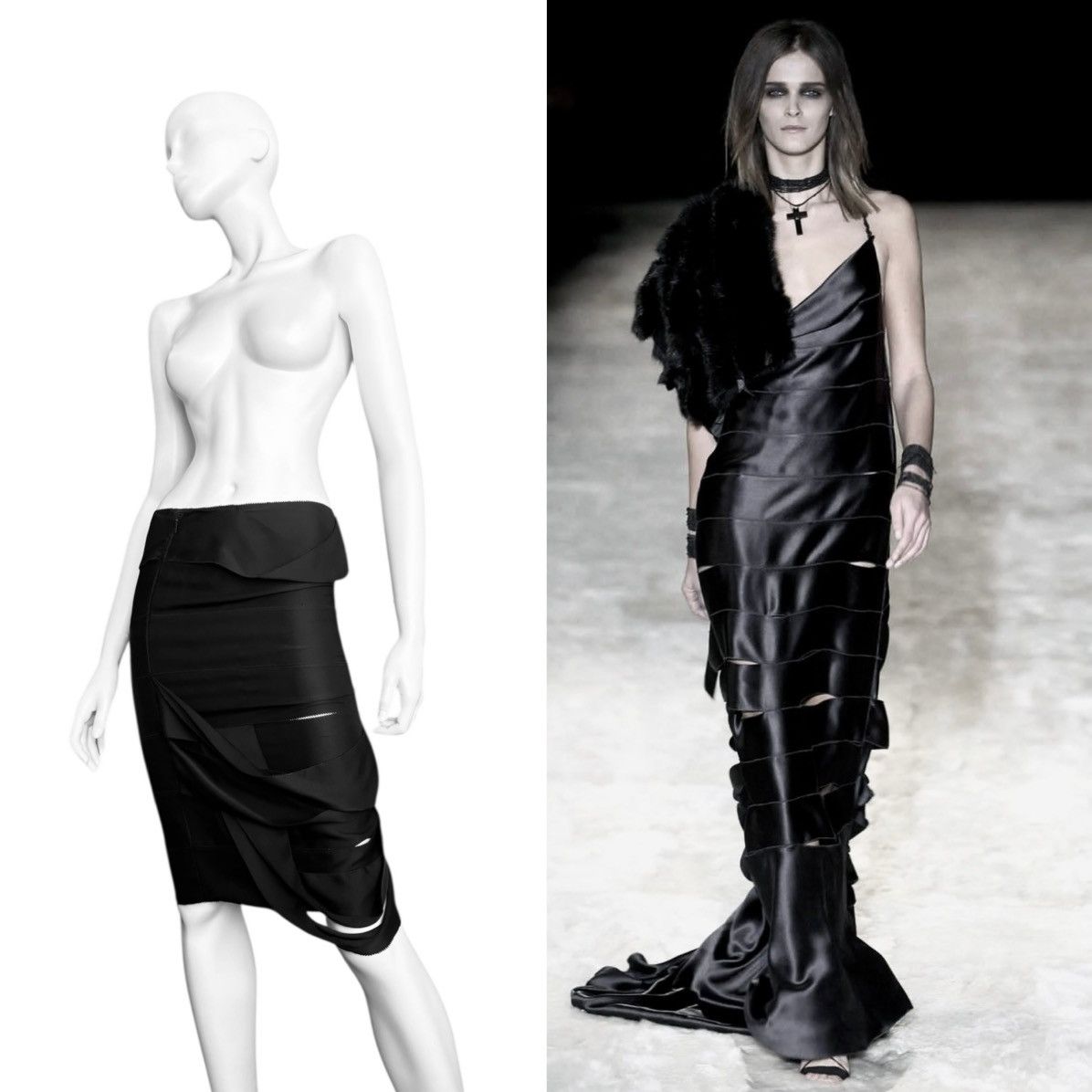 Gucci F/W 2002 Runway Tom Ford for Gucci silk bandage skirt Size 26" / US 2 / IT 38 - 7 Thumbnail