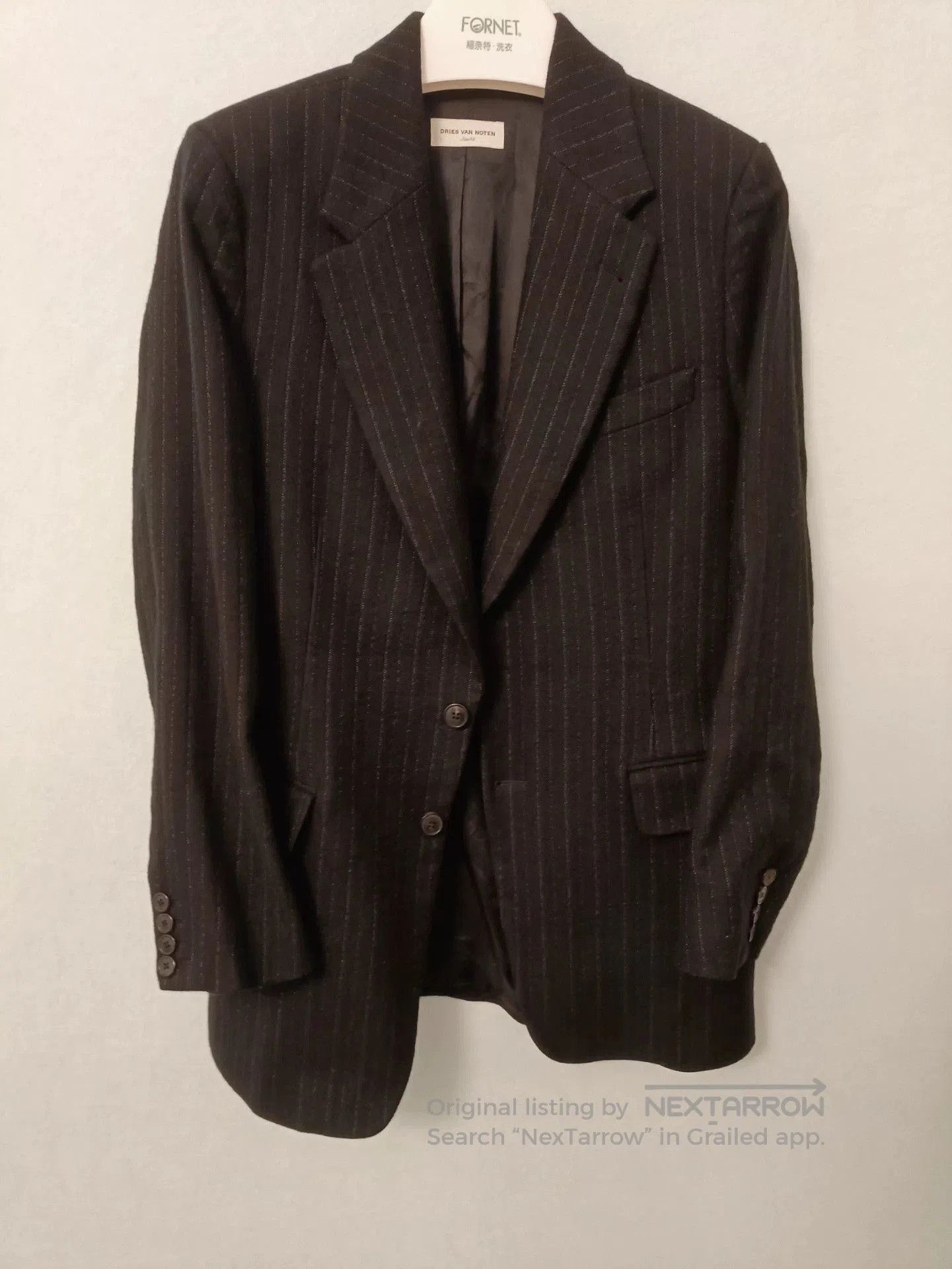 Dries Van Noten Dries Van Noten Striped White Lapel Blazer. Size US M / EU 48-50 / 2 - 1 Thumbnail